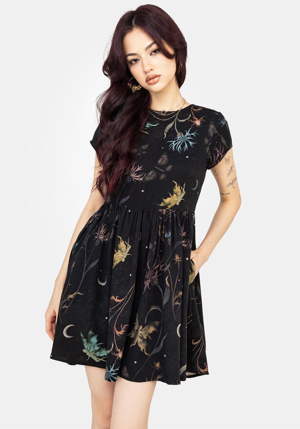 Rosanella Floral Print Mini Smock Dress Product Image