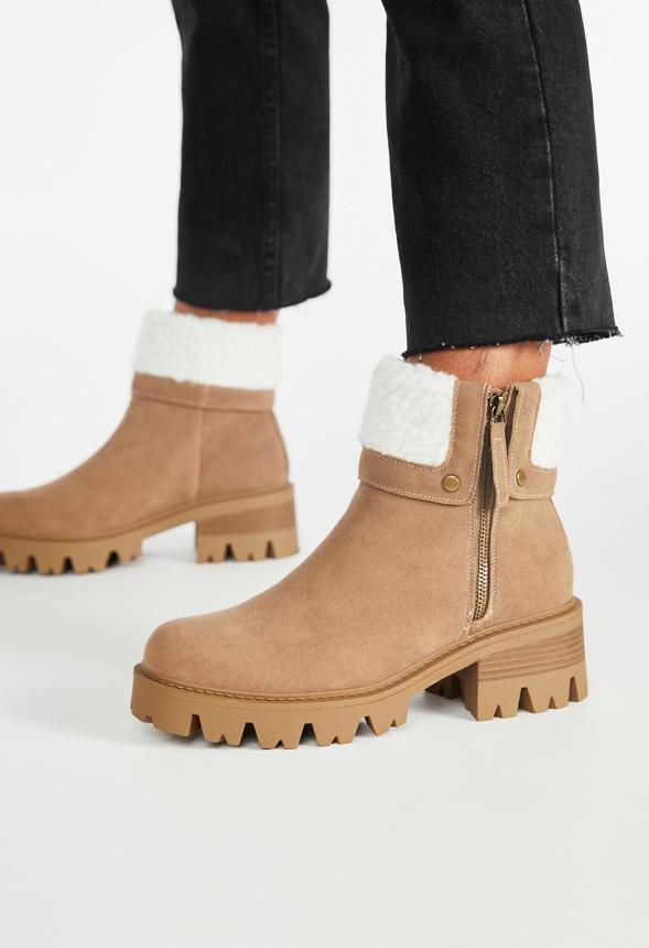 JustFab Margaux Platform Loafer Pump Womens Black/ White Size 8.5 Product Image