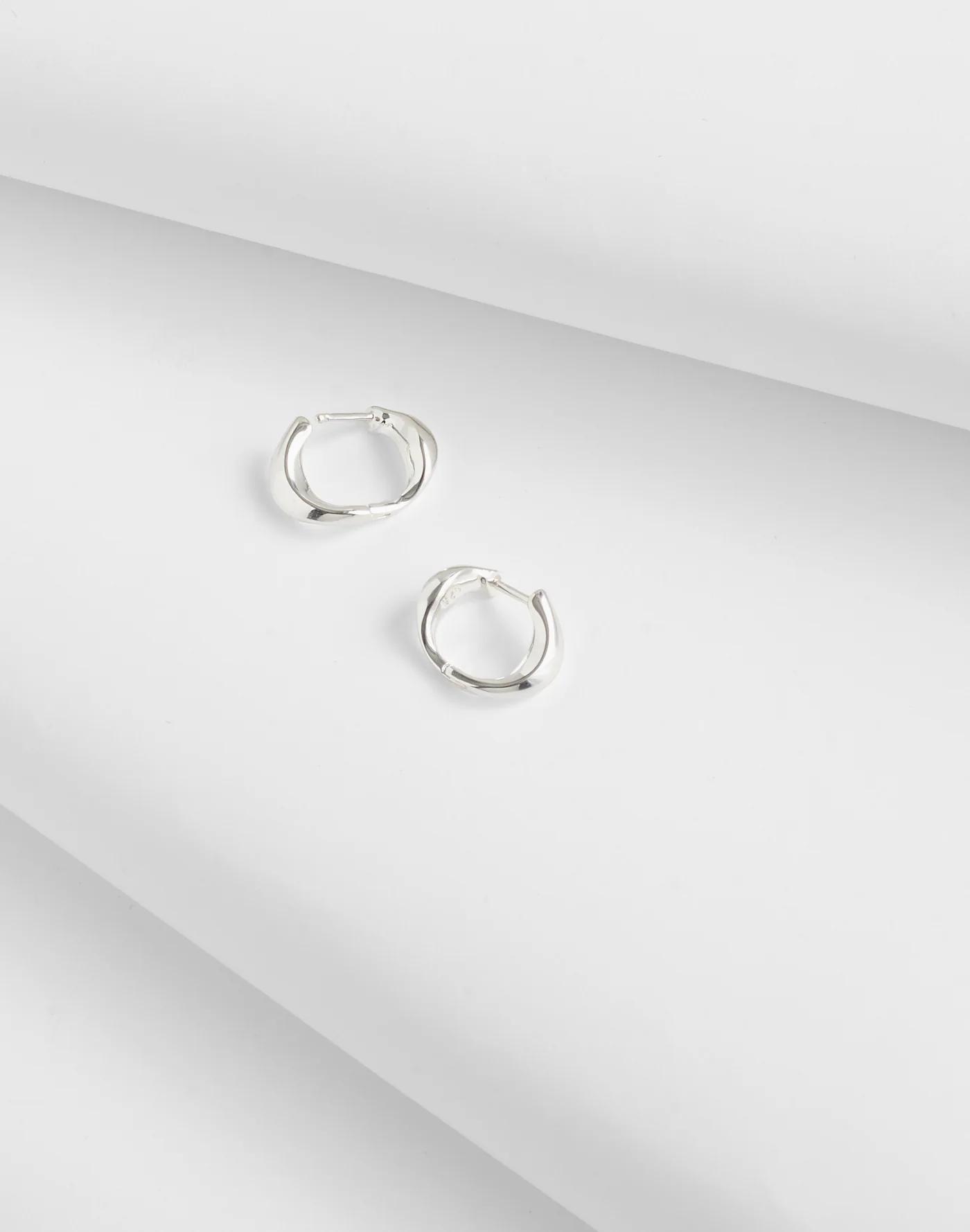 Demi-Fine Twist Huggie Hoop Earrings Product Image