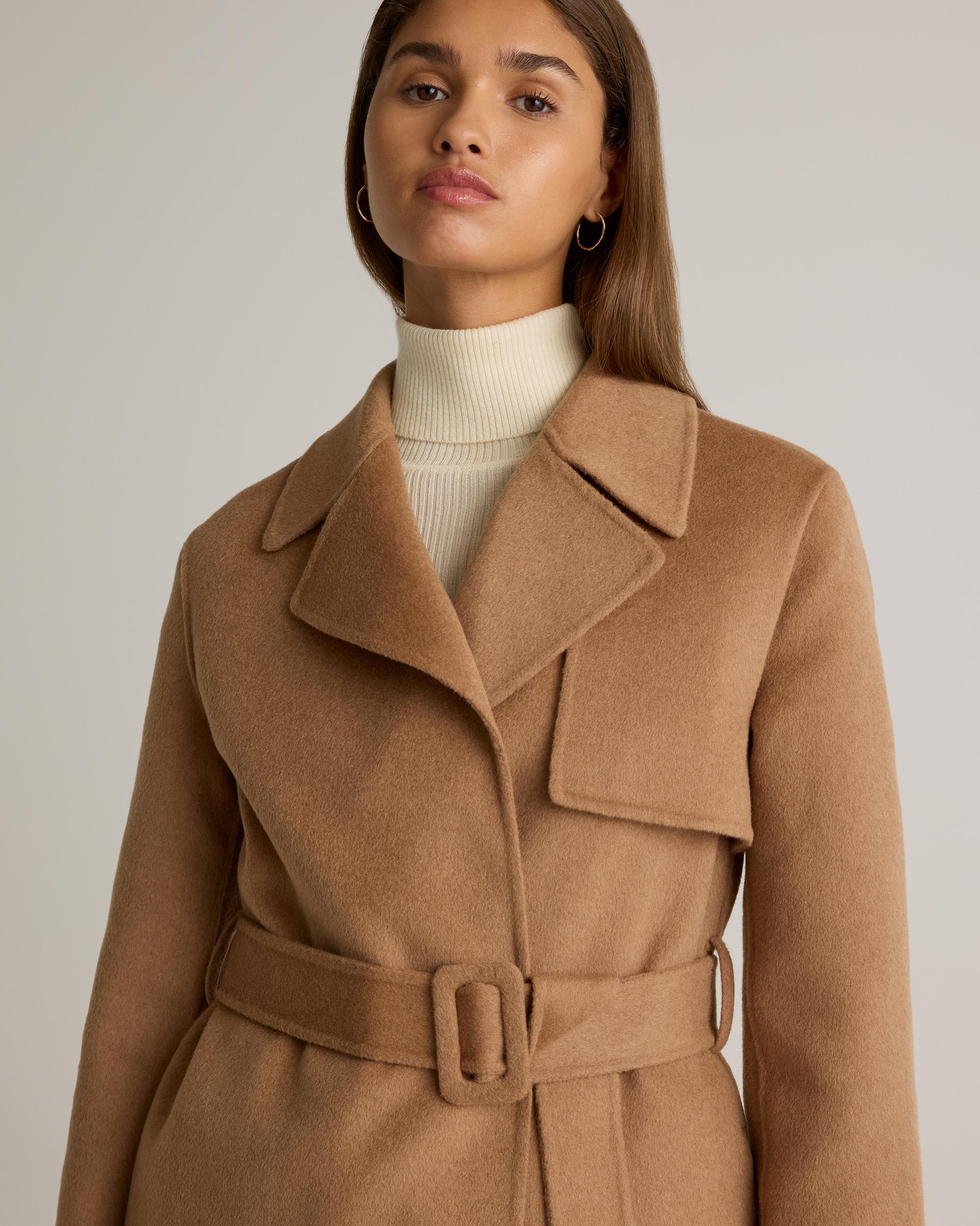 Quince | Women's Double-Faced Merino Wool Trench Coat Size XL, Wool/Nylon Product Image