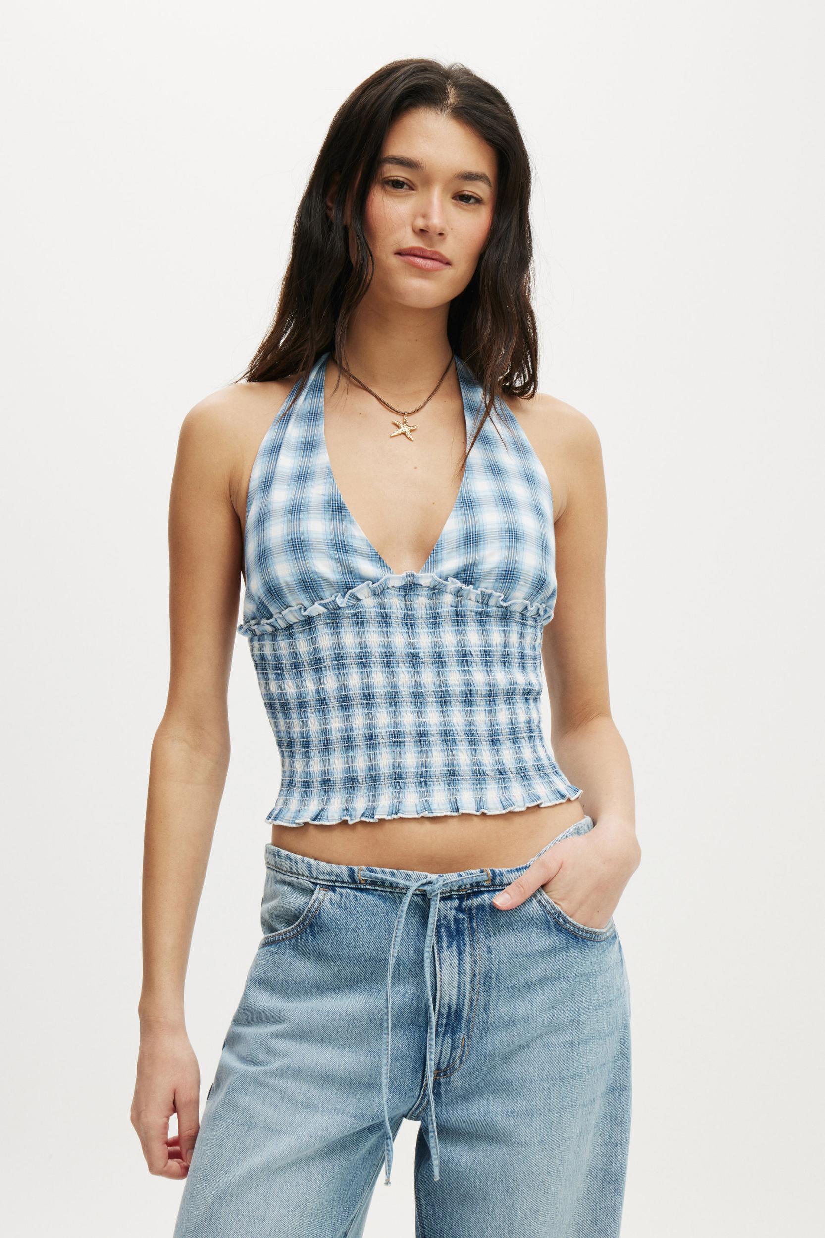 Alina Shirred Halter Top Product Image