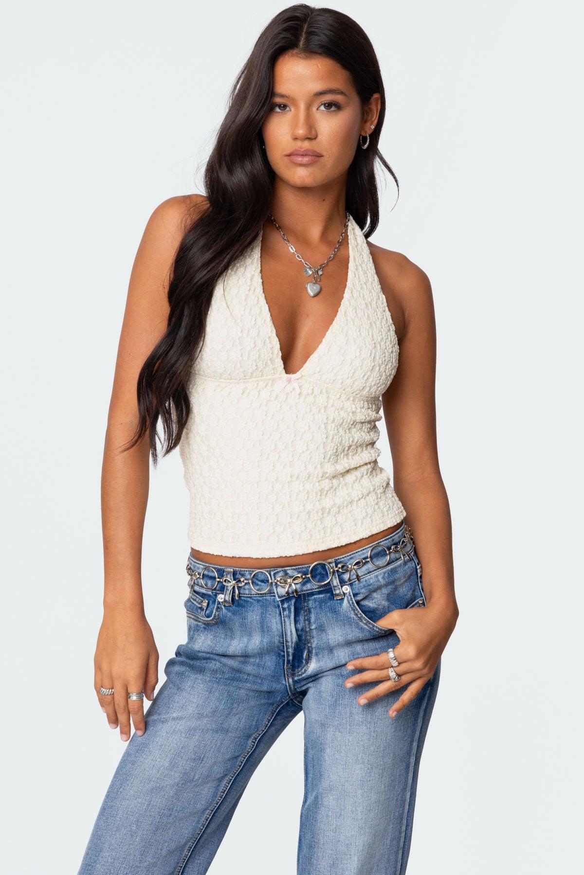 Willow Textured Halter Top Product Image
