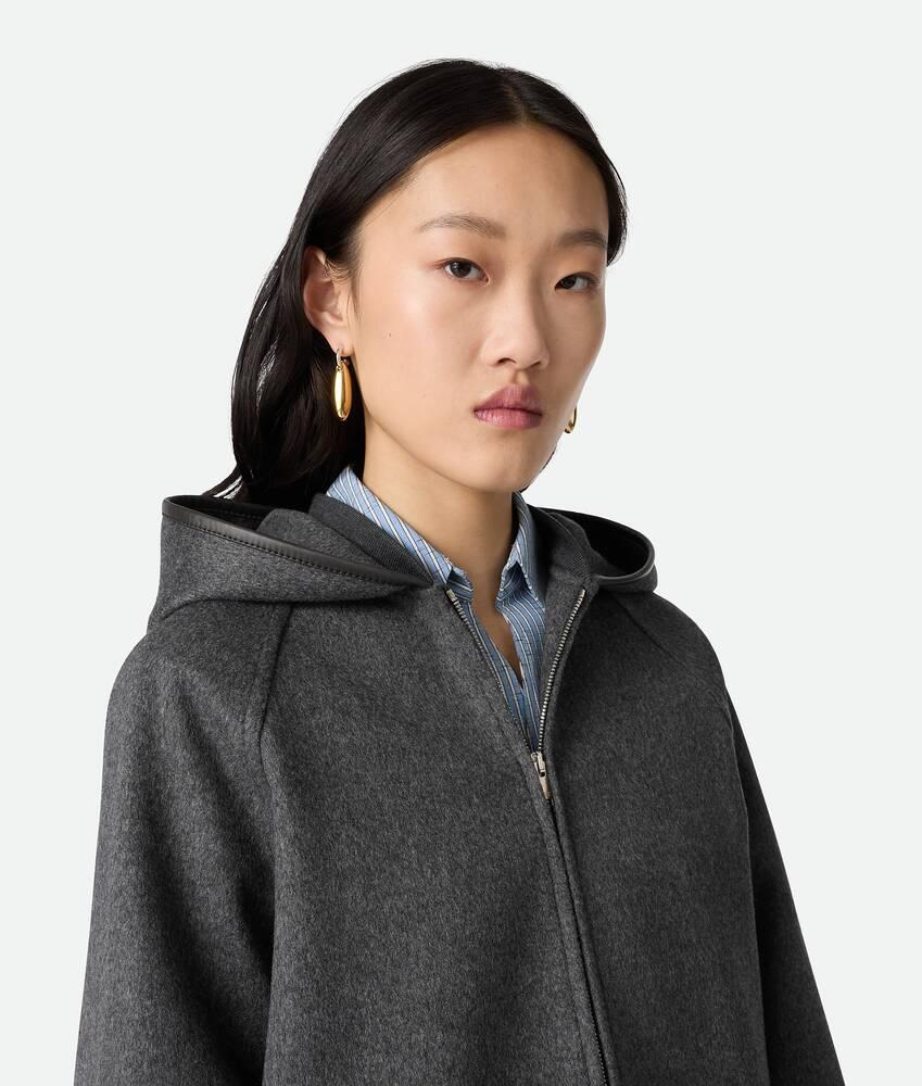 Women's Double Face Wool Blouson in Charcoal melange Product Image