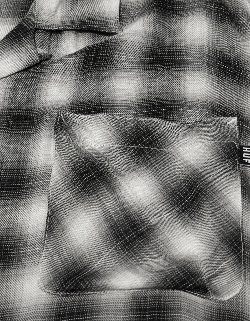 HUF Ombre Mens Button Up Shirt - BLACK Product Image