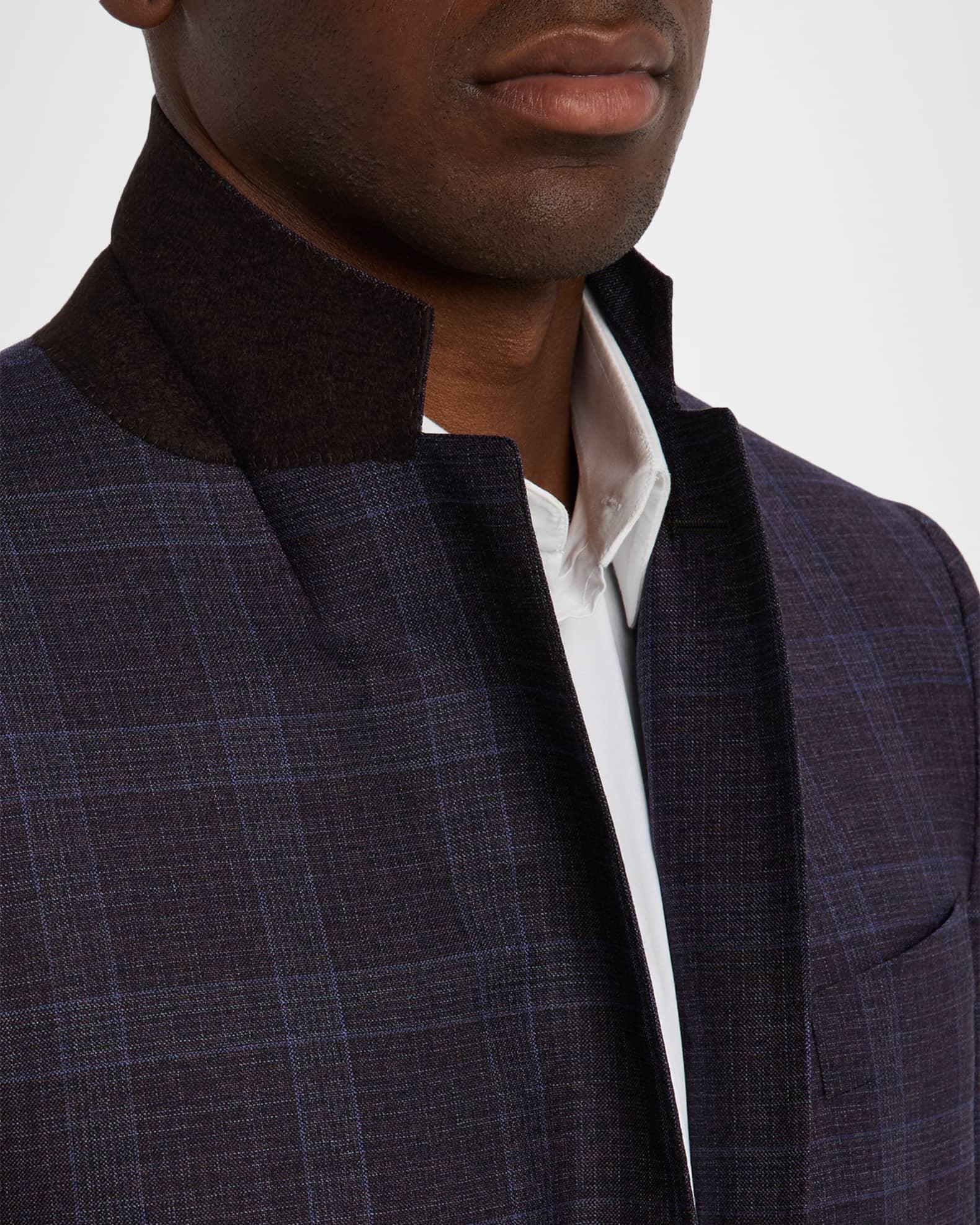 Men's Plaid Wool Notch-Lapel Sport Coat Product Image