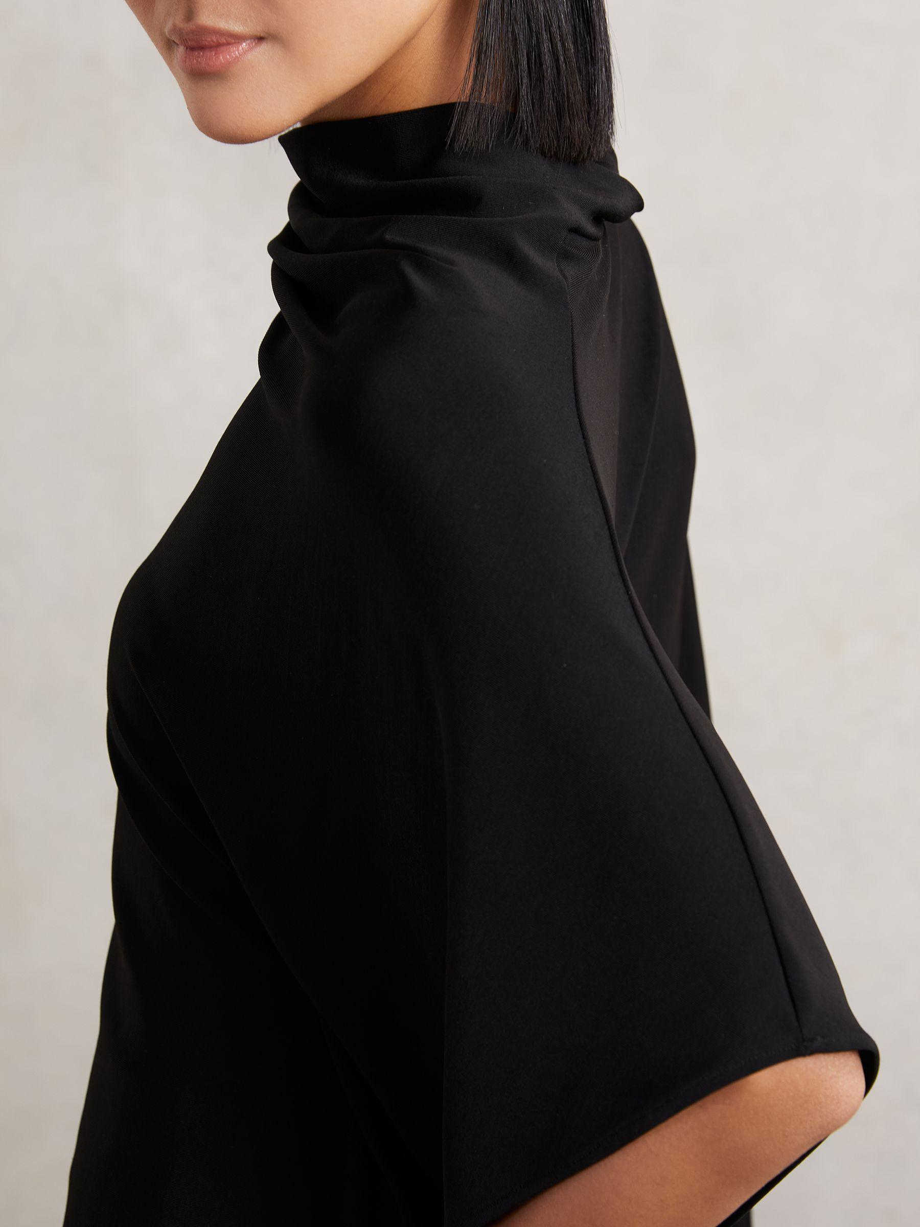 Cape Detail Top in Black Product Image