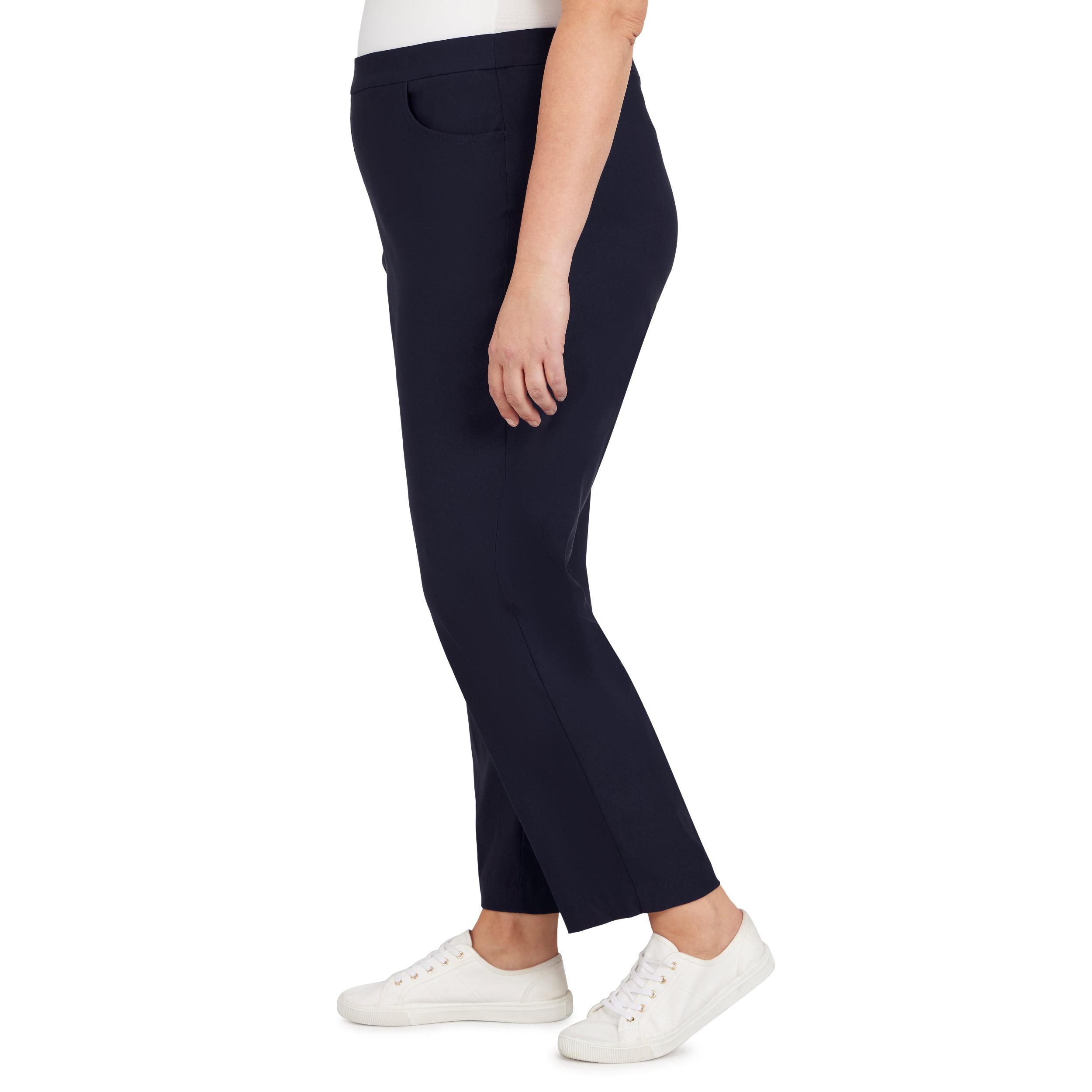 Alfred Dunner Plus Classic Allure Fit Proportioned Pant with Elastic Comfort Waistband Short Length Product Image