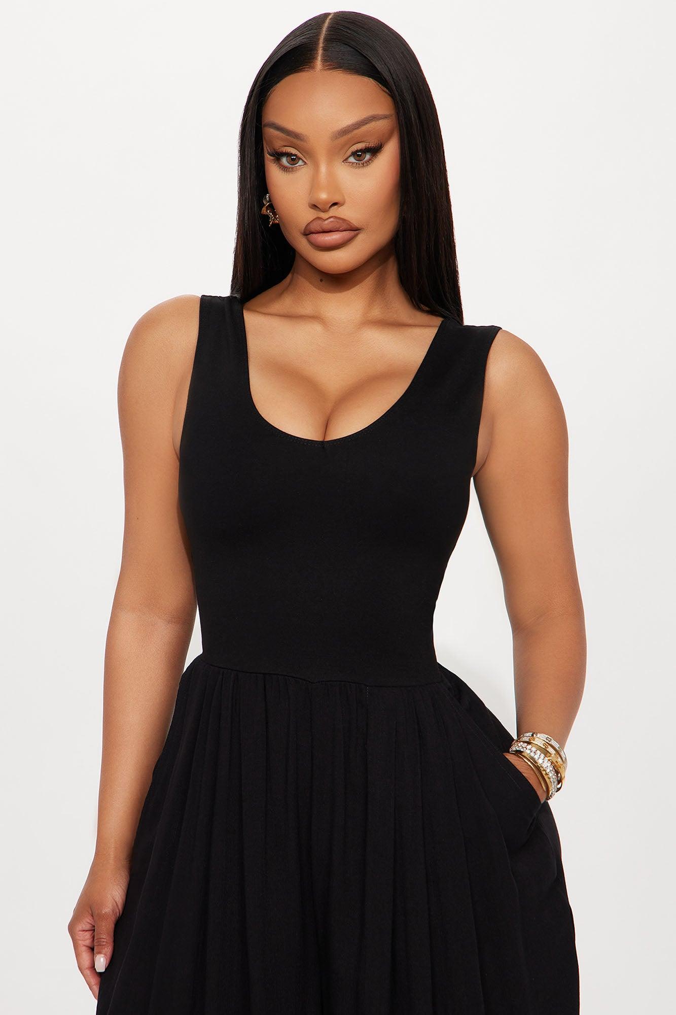 Mariah Sleeveless Wide Leg Jumpsuit - Black Product Image