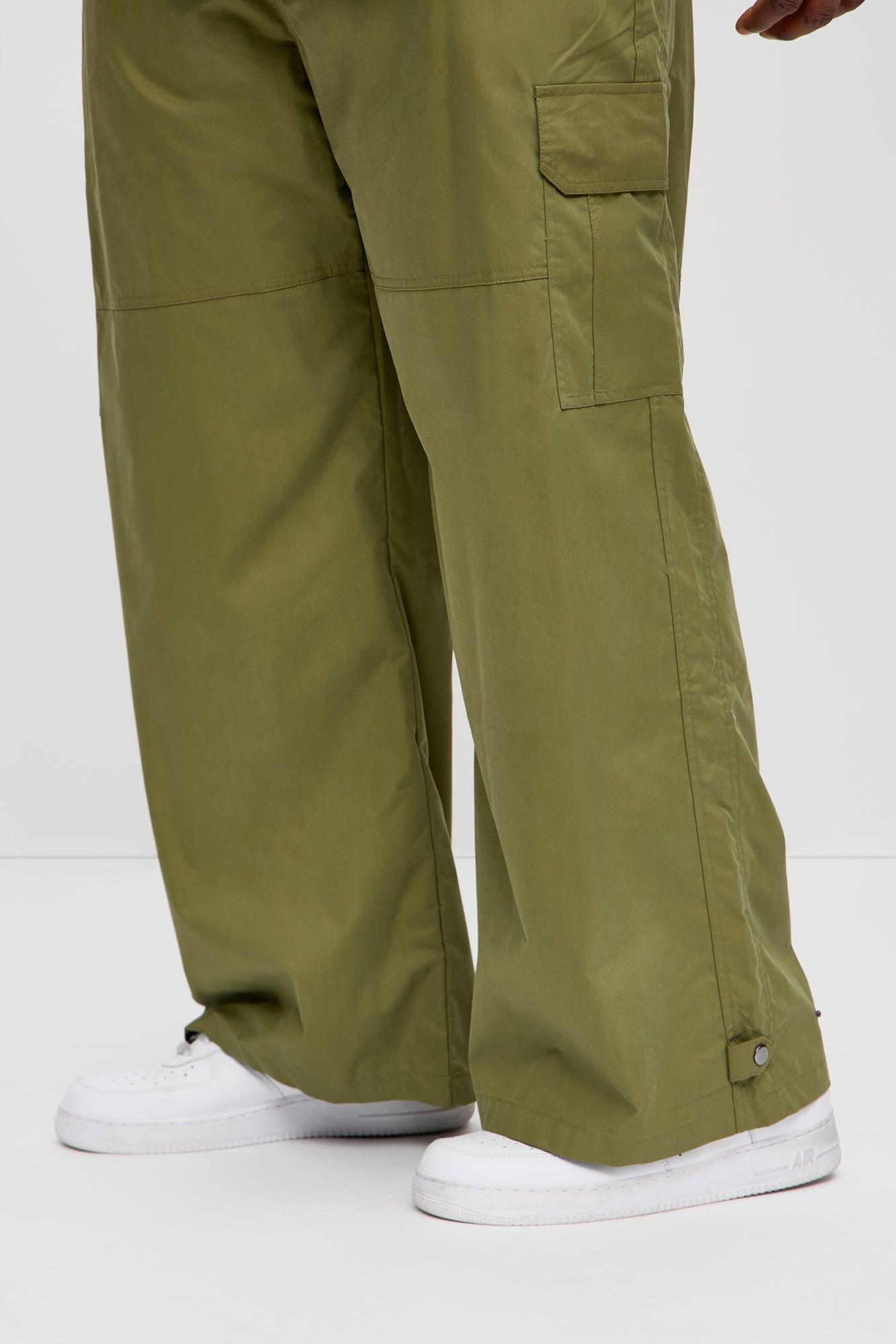 At The Time Baggy Cargo Pants - Olive Product Image