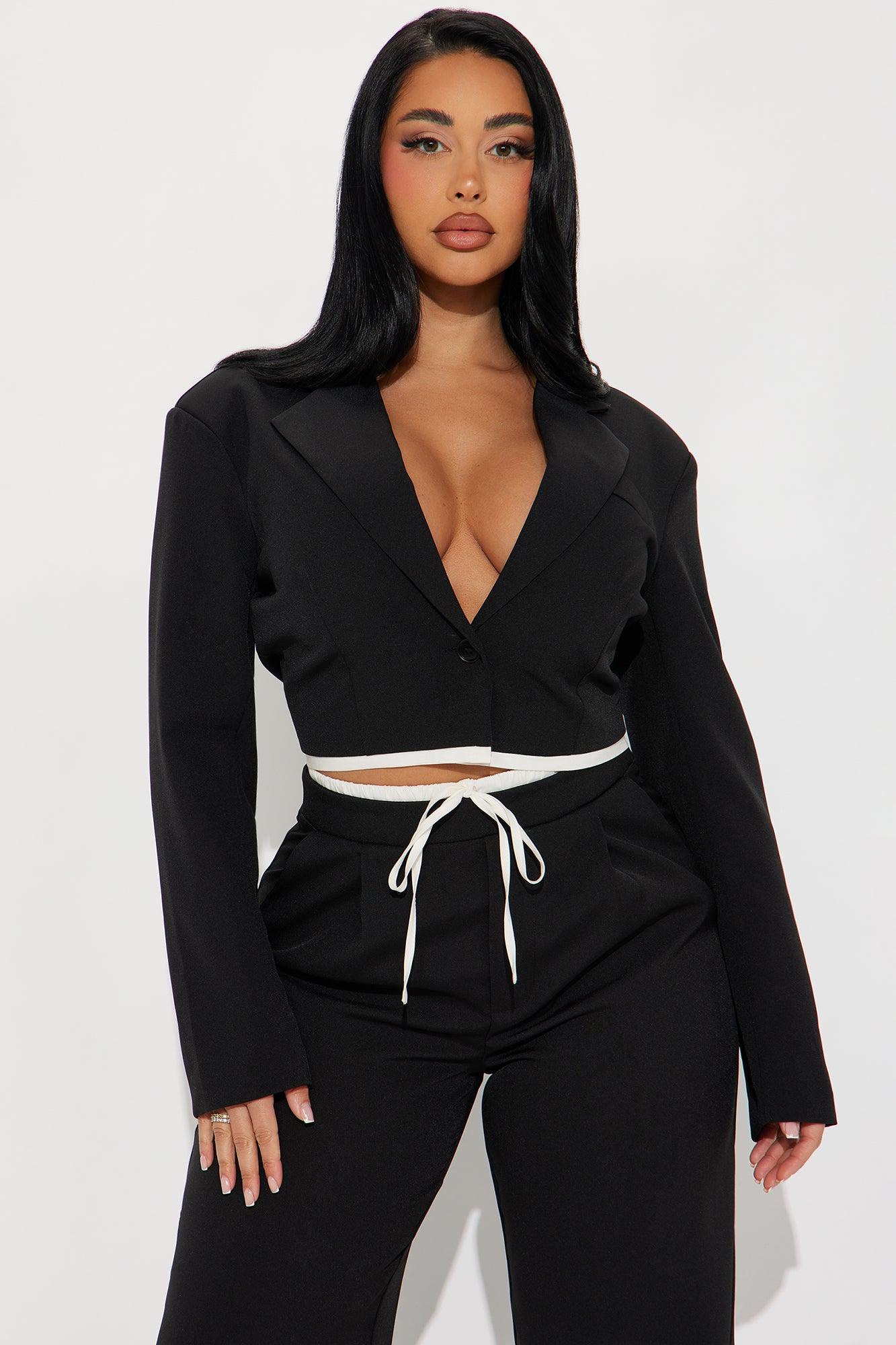 In Charge Blazer Pant Set - Black Product Image