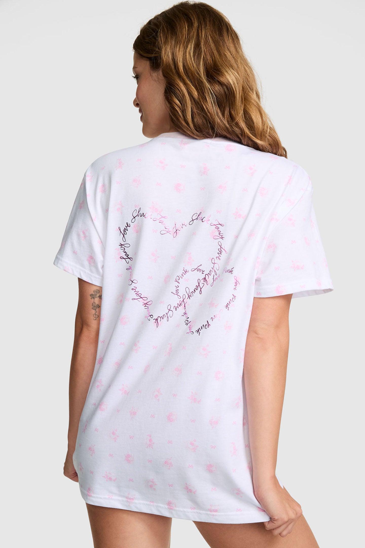 PINK x LoveShackFancy Campus Cotton Tee Product Image