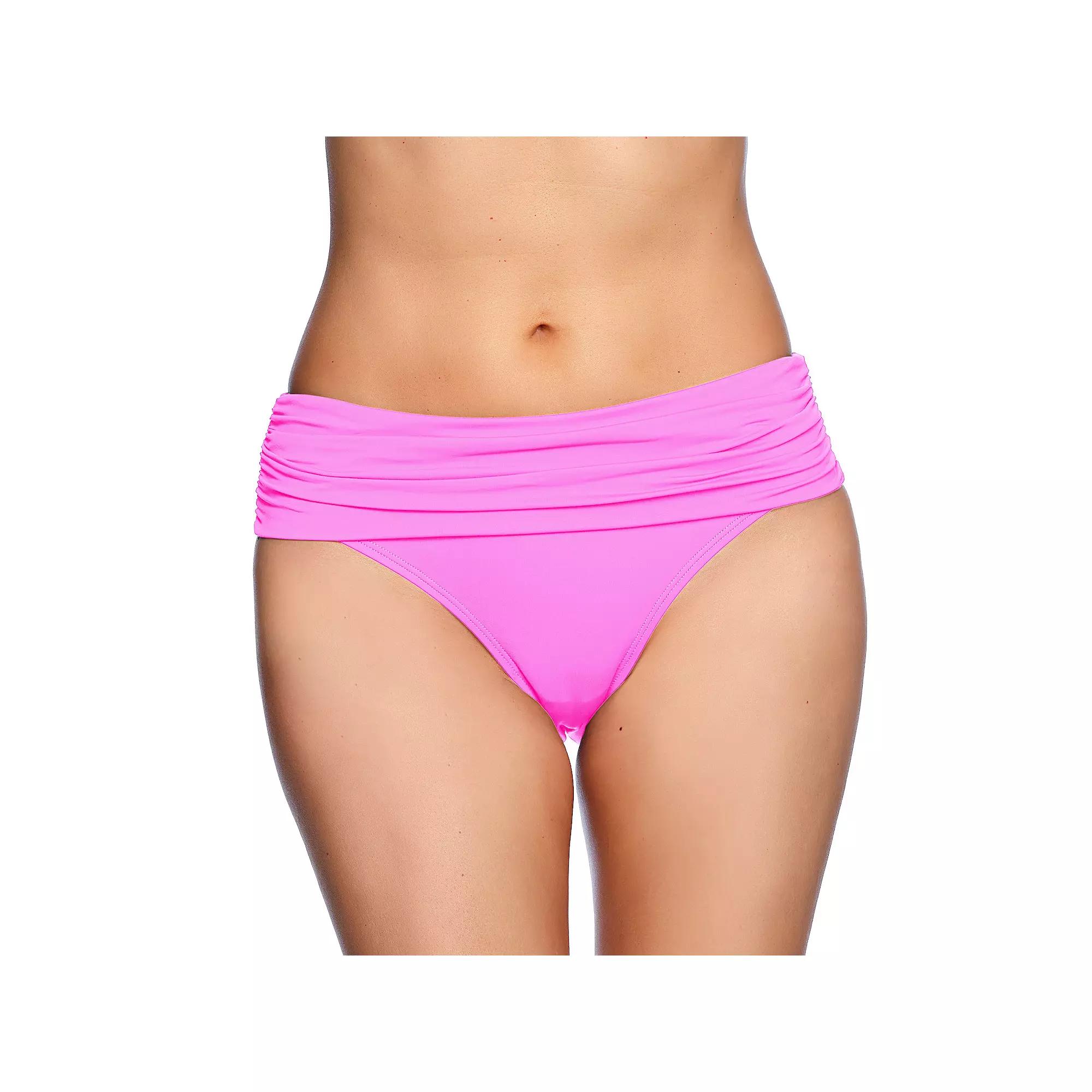 Women's LOFT Classic Shirred Foldover Swim Bottoms,  Product Image