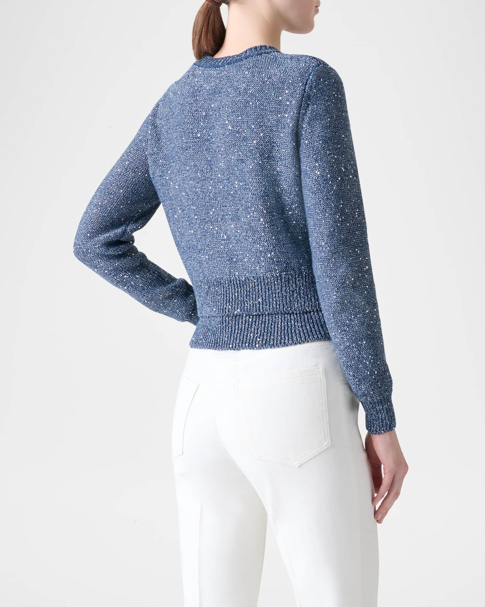 Knit Sequin Button-Front Cardigan Product Image