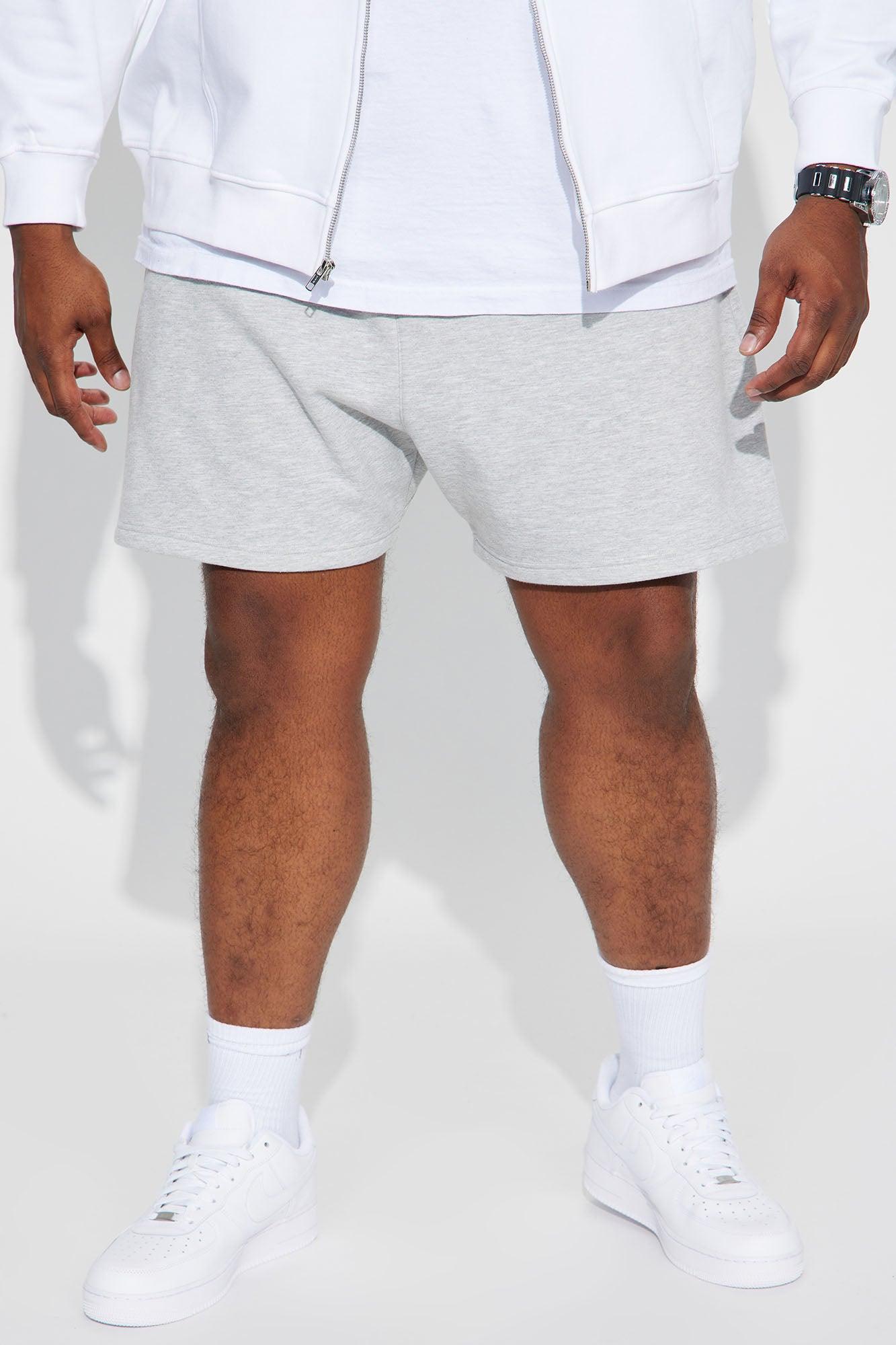 Tyson Oversize Heavyweight Sweat Shorts - Heather Grey Product Image