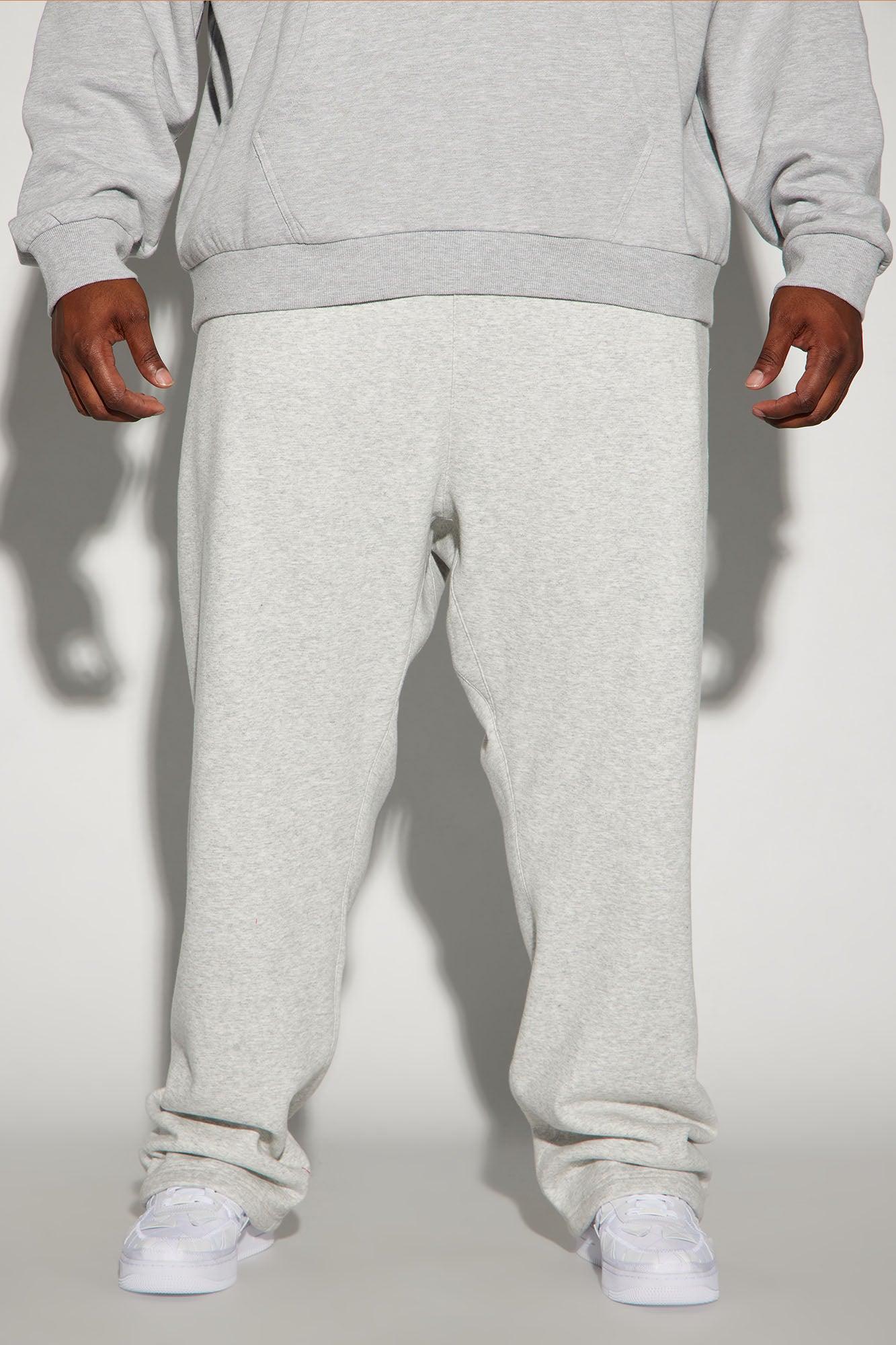Tyson Heavyweight Straight Sweatpants - Heather Grey Product Image