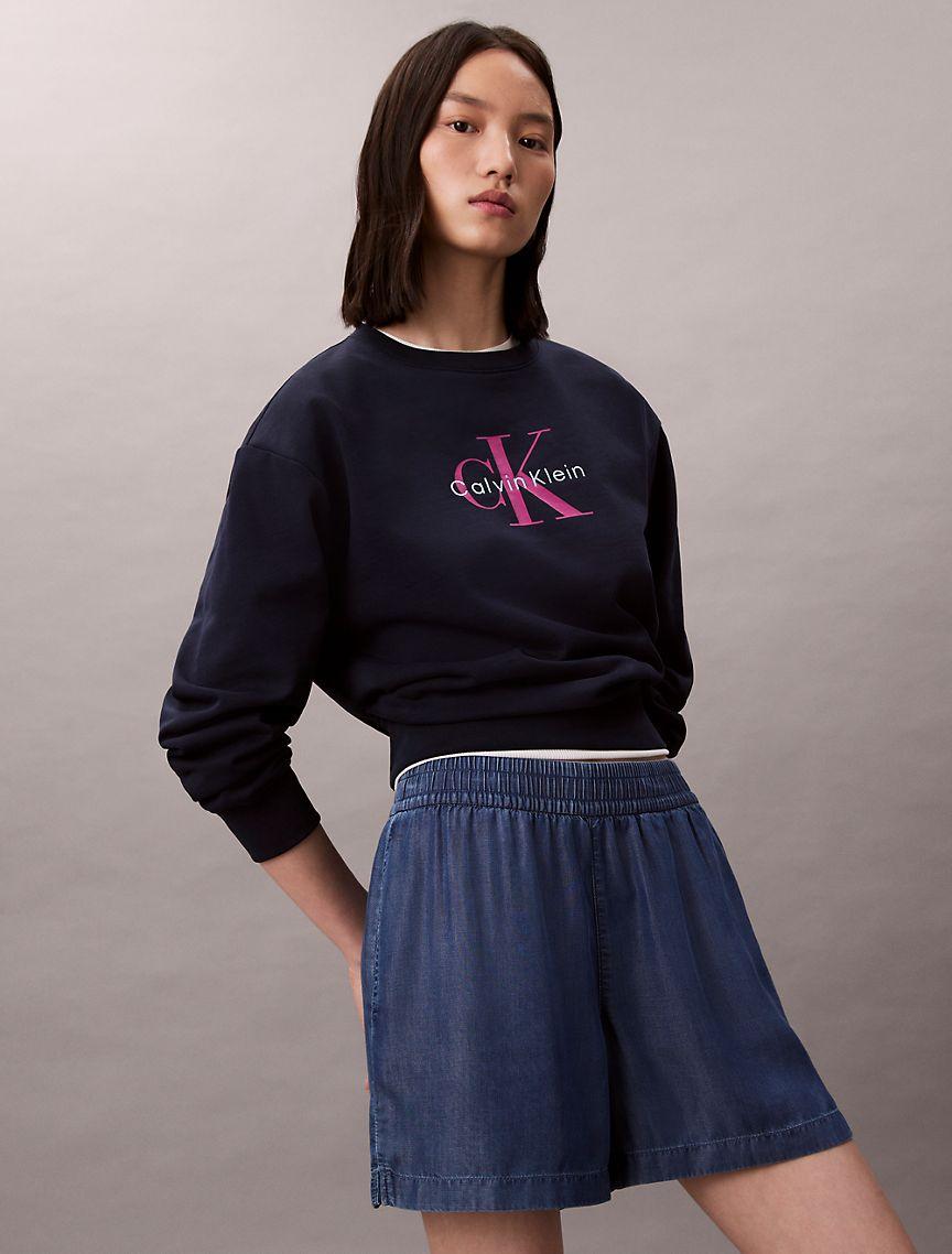 Denim Pull-On Shorts Product Image