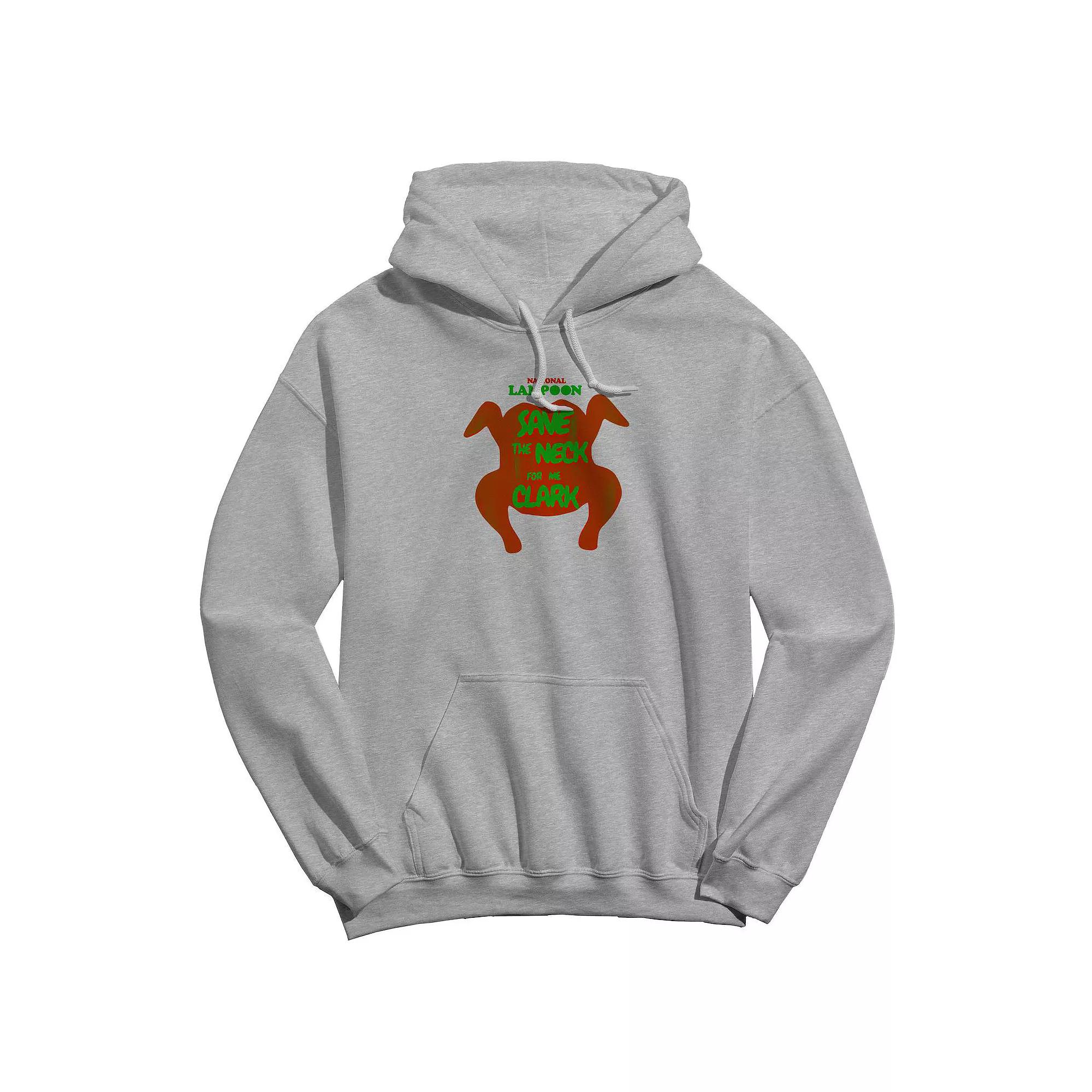 Men's Save The Neck For Me Clark National Lampoon's Christmas Vacation Graphic Hoodie, Size: Small, Sport Gray Product Image