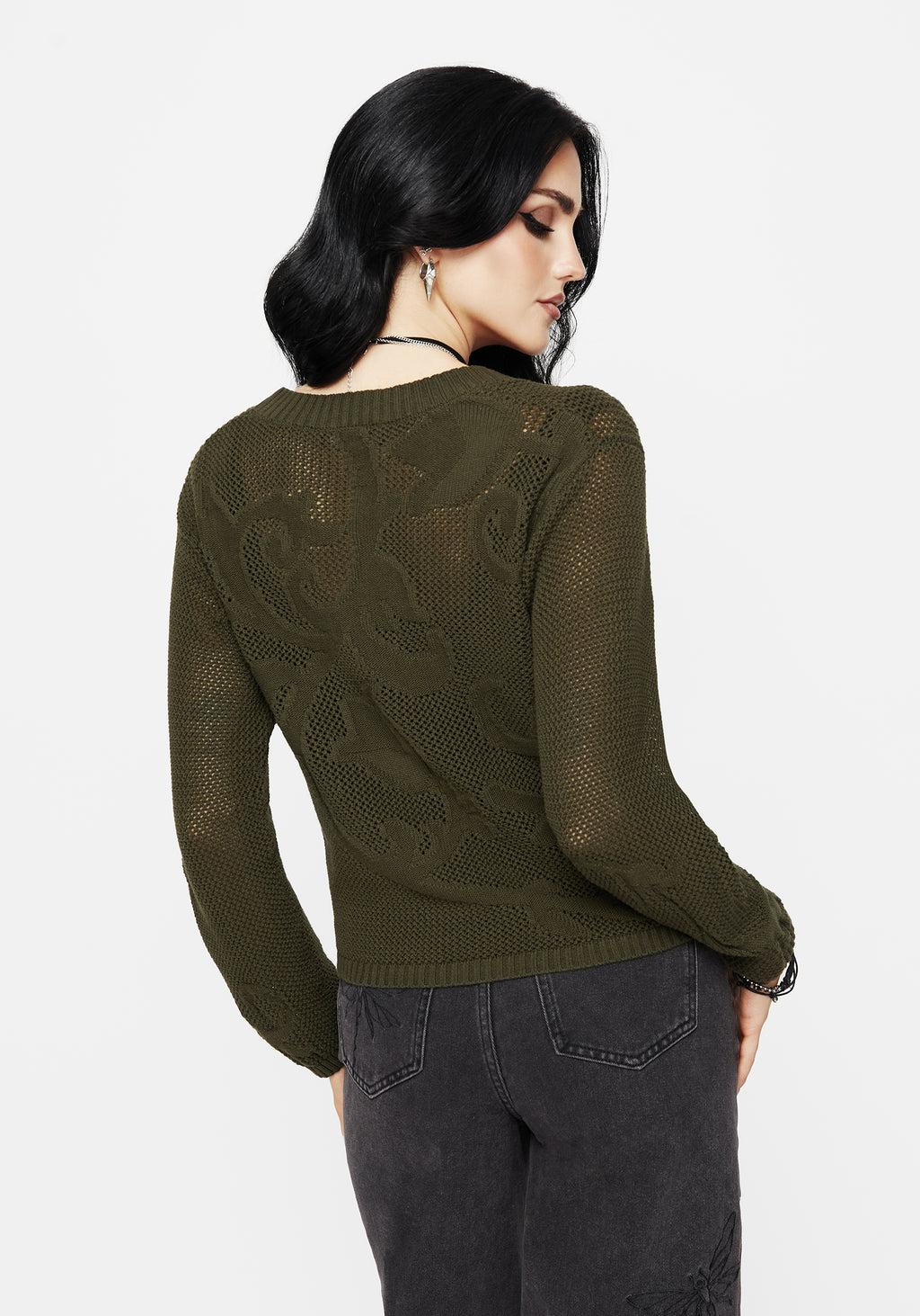 Tulip Jacquard Knit Cardigan Product Image