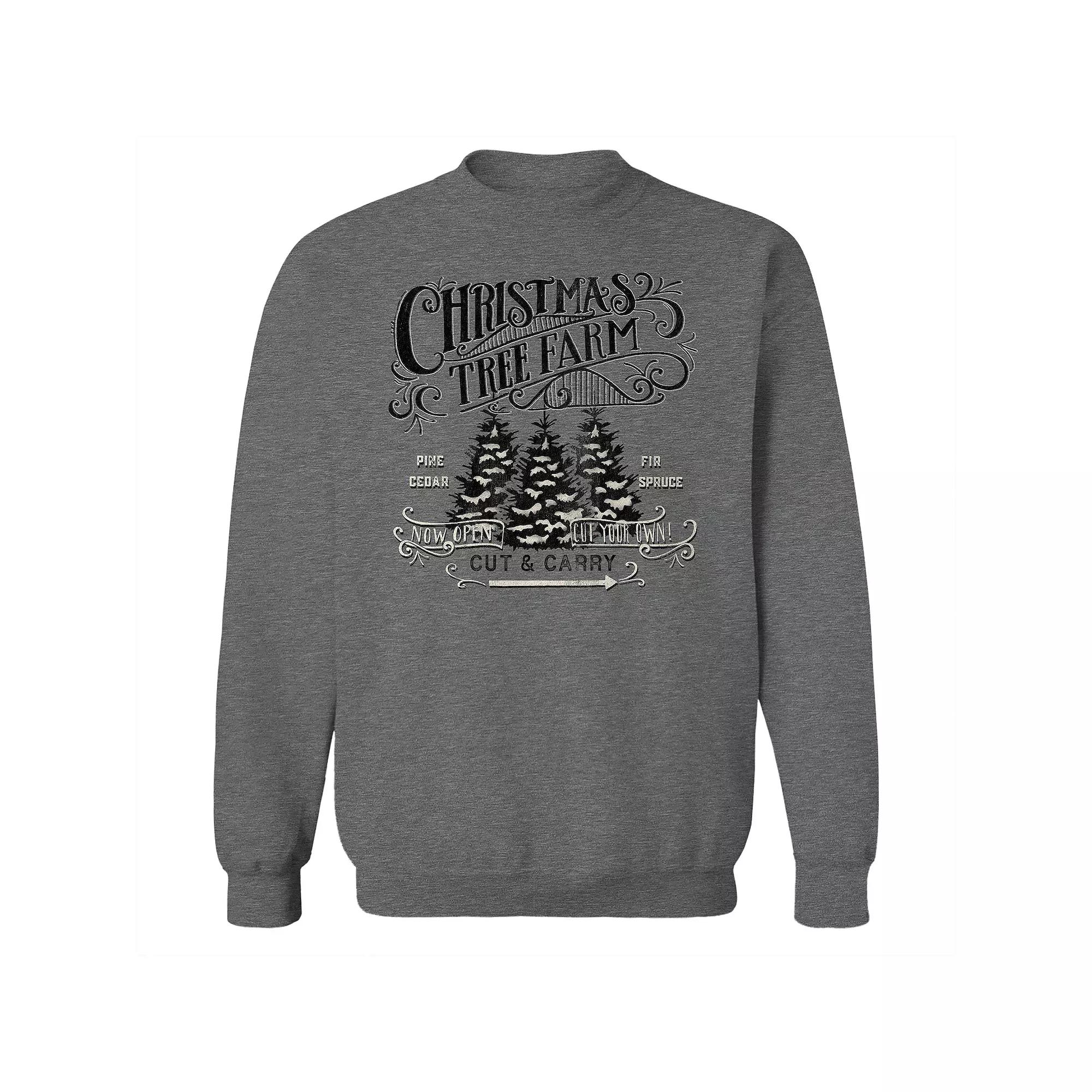 Men's Christmas Tree Farm Fleece Sweatshirt, Adult Unisex,  Product Image