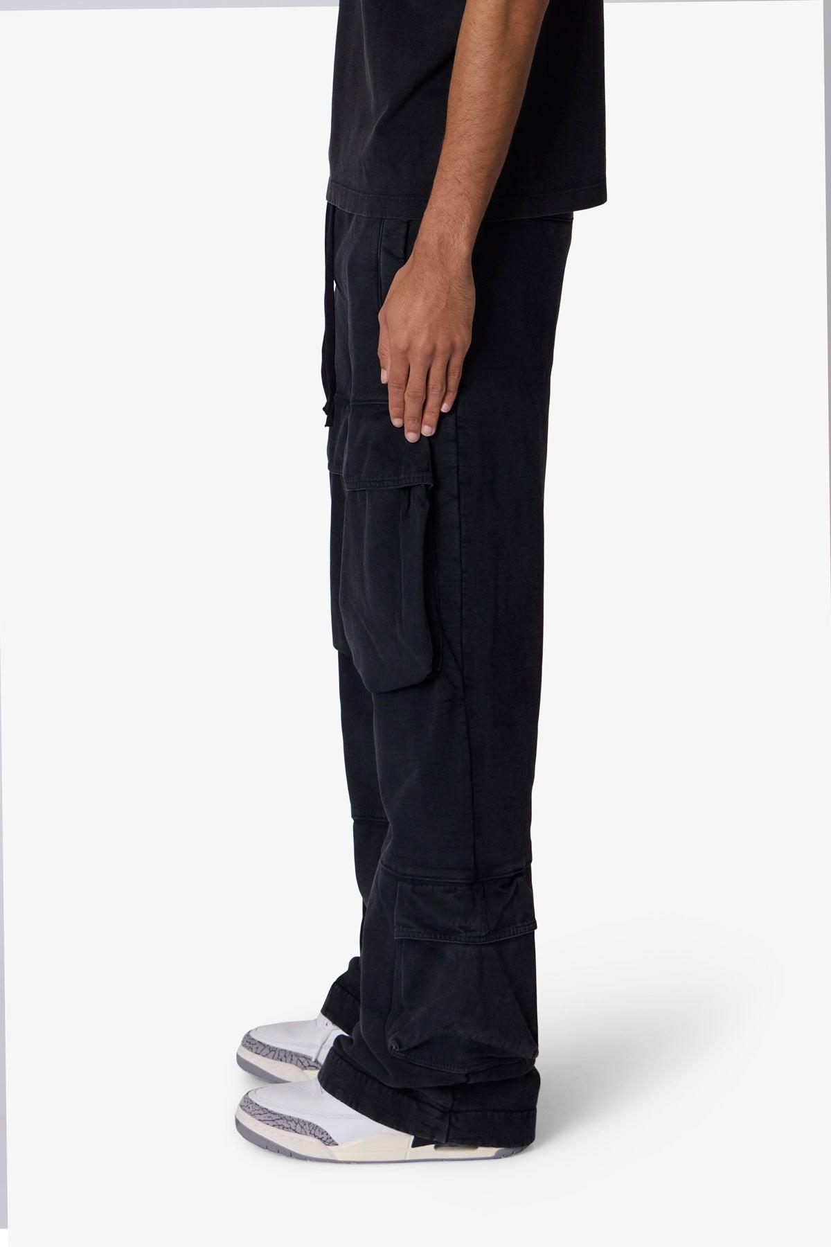Front Cargo Sweatpants - Washed Black Product Image