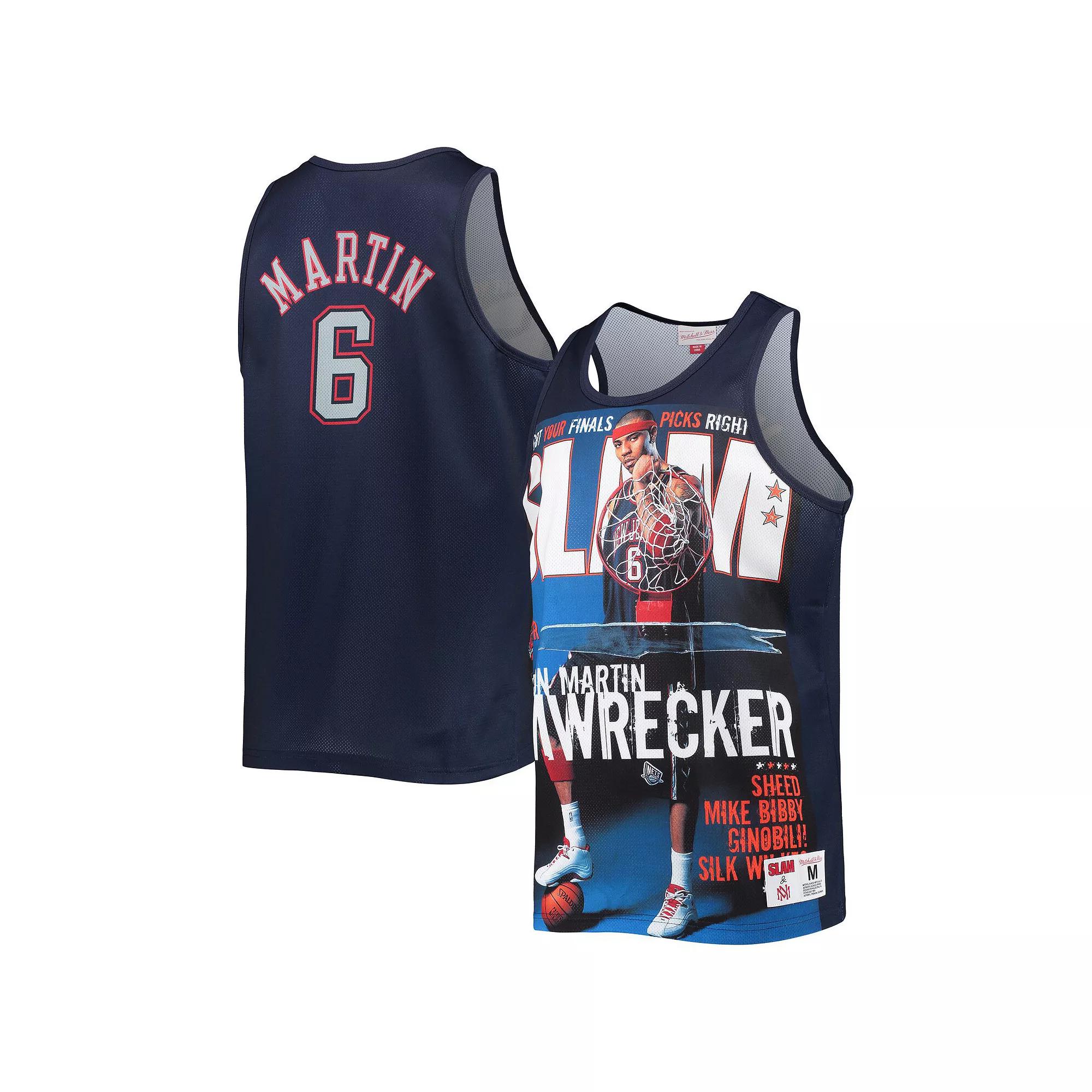 Men's Mitchell & Ness Kenyon Martin Navy New Jersey Nets Slam Player Tank Top, Size: XS, Nba Blue Product Image