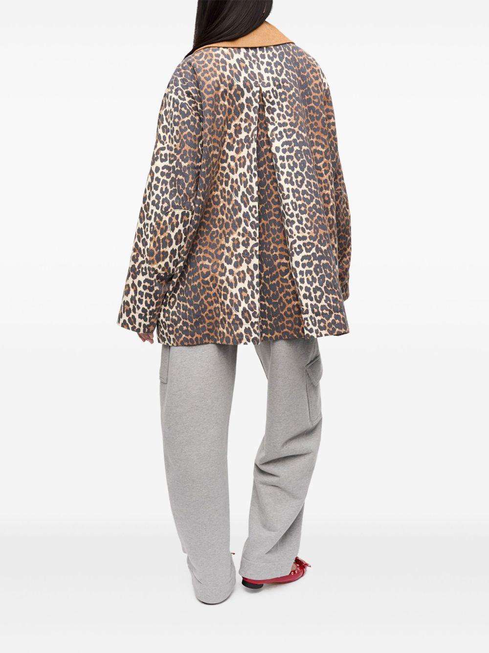 leopard-print bomber jacket Product Image