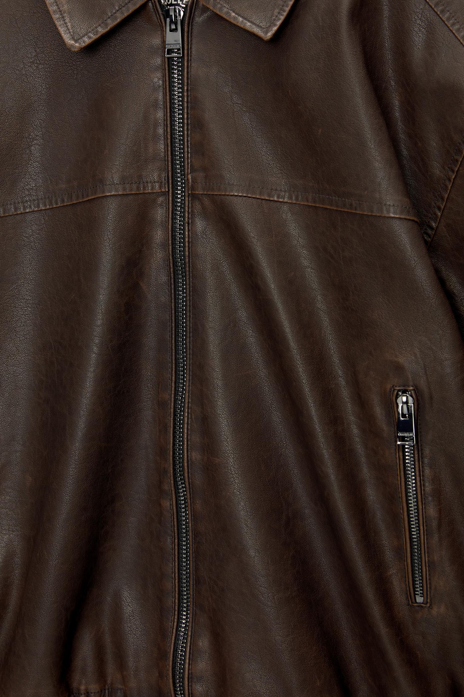 Faux leather bomber jacket Product Image