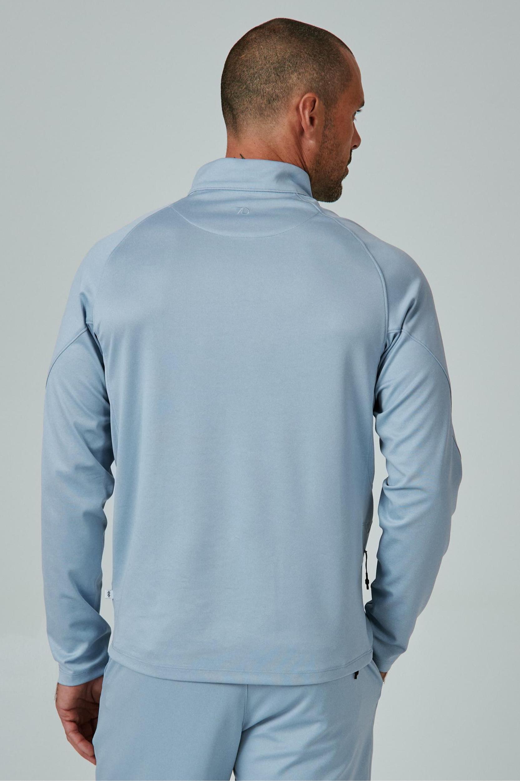 A Game Quarter Zip Pull Over - Light Blue Product Image
