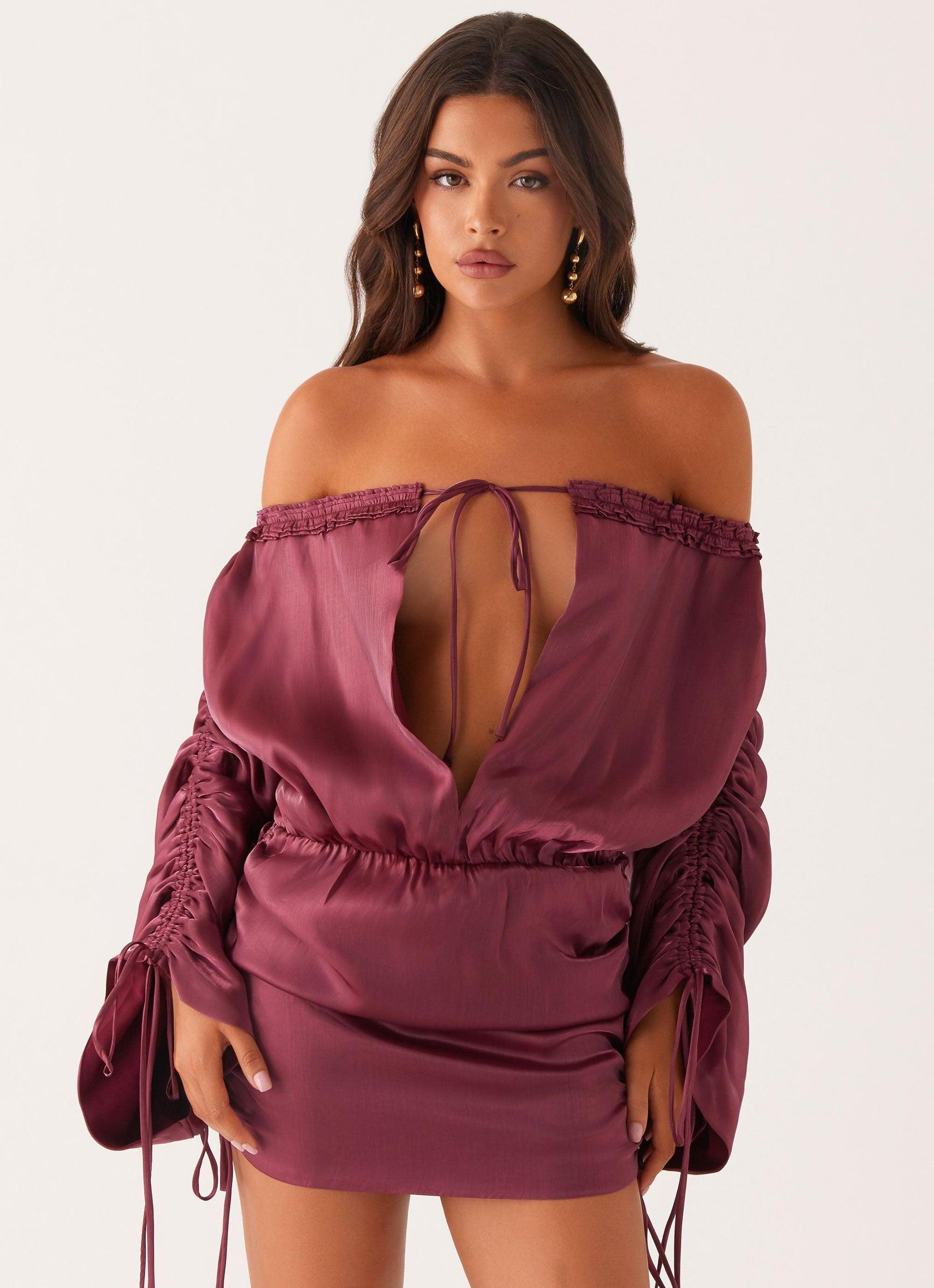 Reeve Mini Dress - Mulberry Product Image