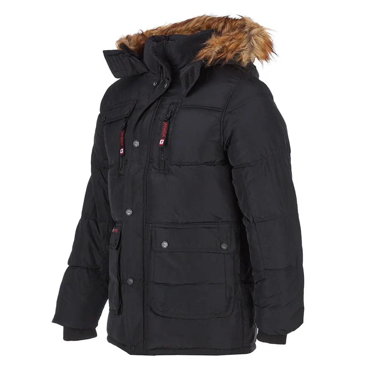 Canada Weather Gear Men's Fur Hooded Puffer Jacket Product Image