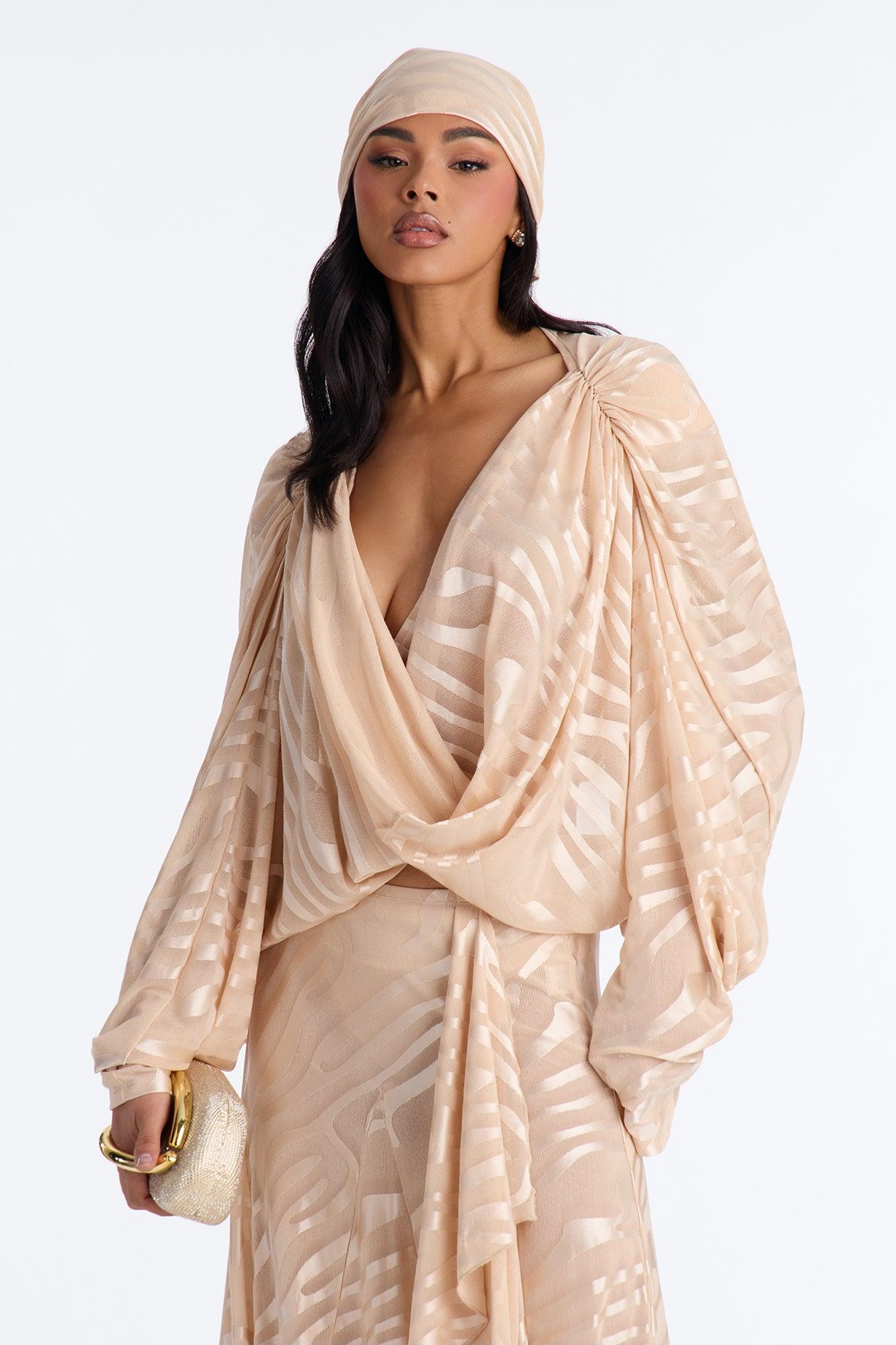 LIANA MESH 4 PIECE SKIRT SET - Nude Female Product Image