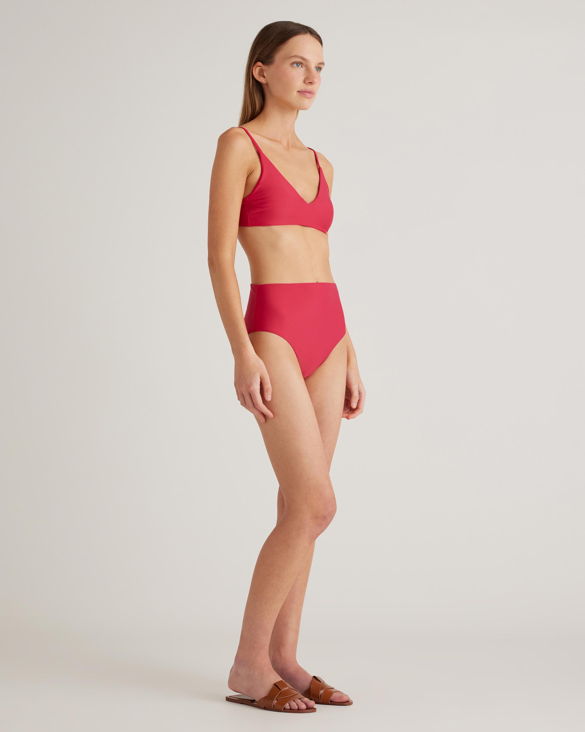 Quince | Women's Italian High-Rise Bikini Bottom 78% Recycled Polyamide, 22% Spandex Product Image