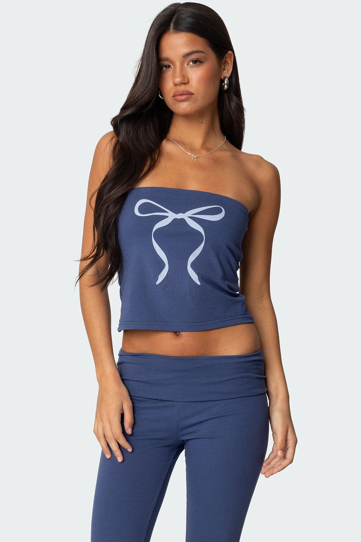 Aiyana Bow Built In Bra Tube Top Product Image
