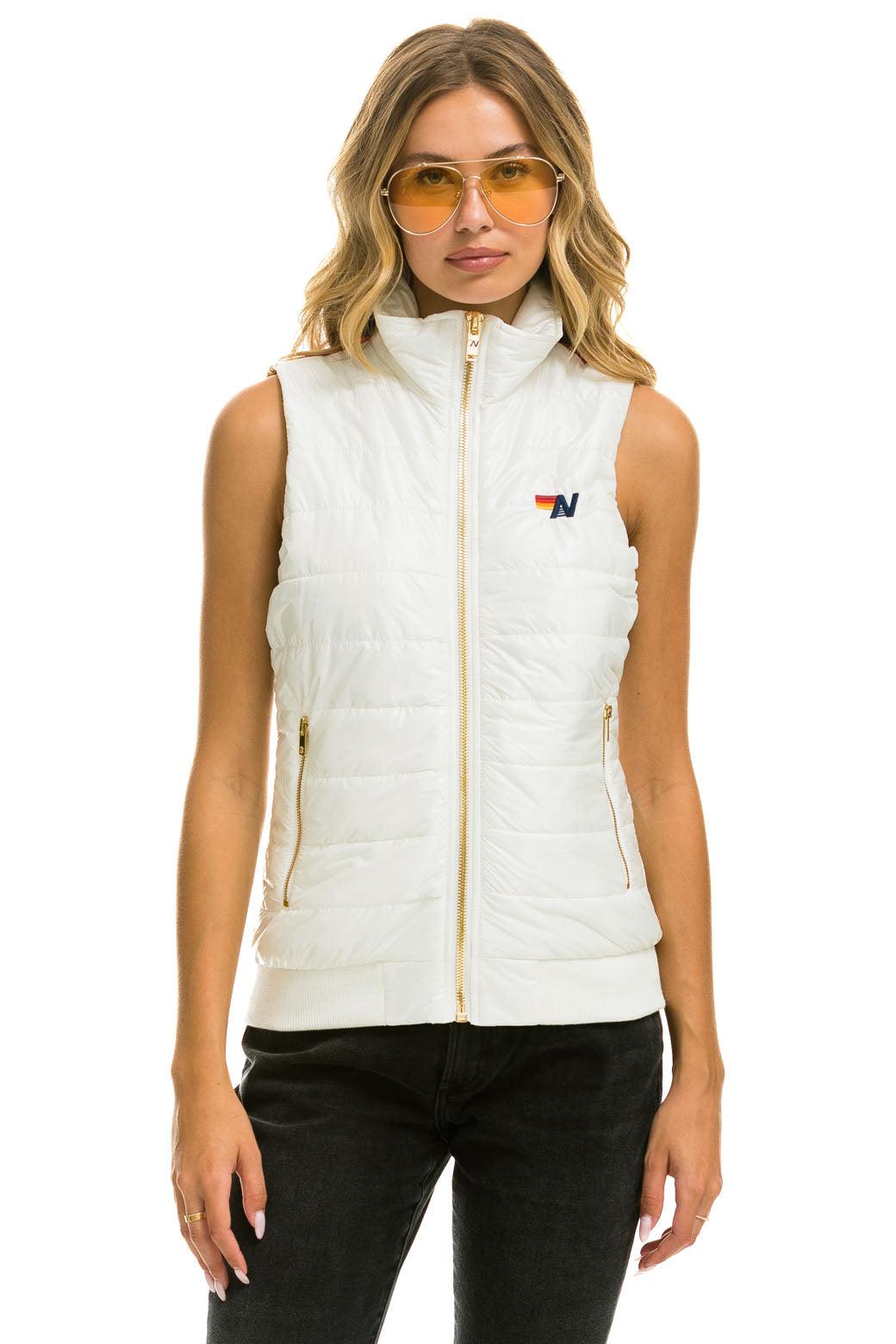 SUNBURST VEST - GLOSSY WHITE Female Product Image