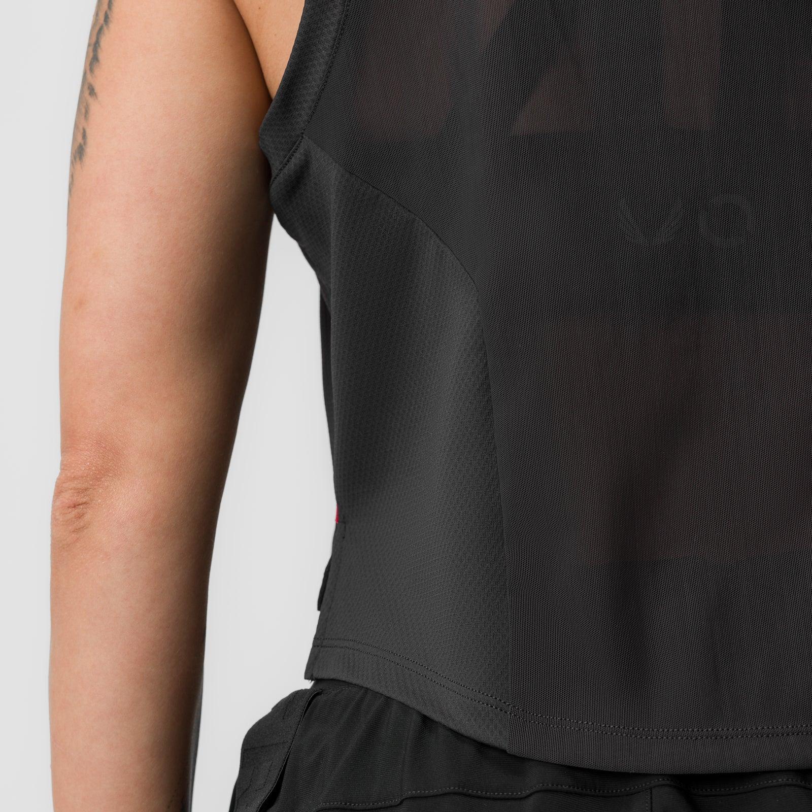 ASRV x Equinox AeroSilver® Cropped Training Tank - Black Product Image