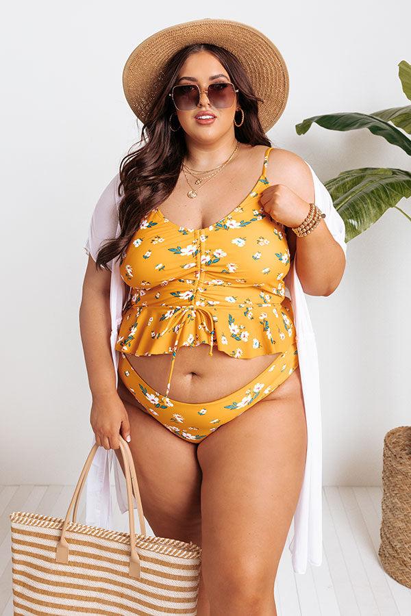 Secret Beach Floral Tankini in Marigold Curves Product Image