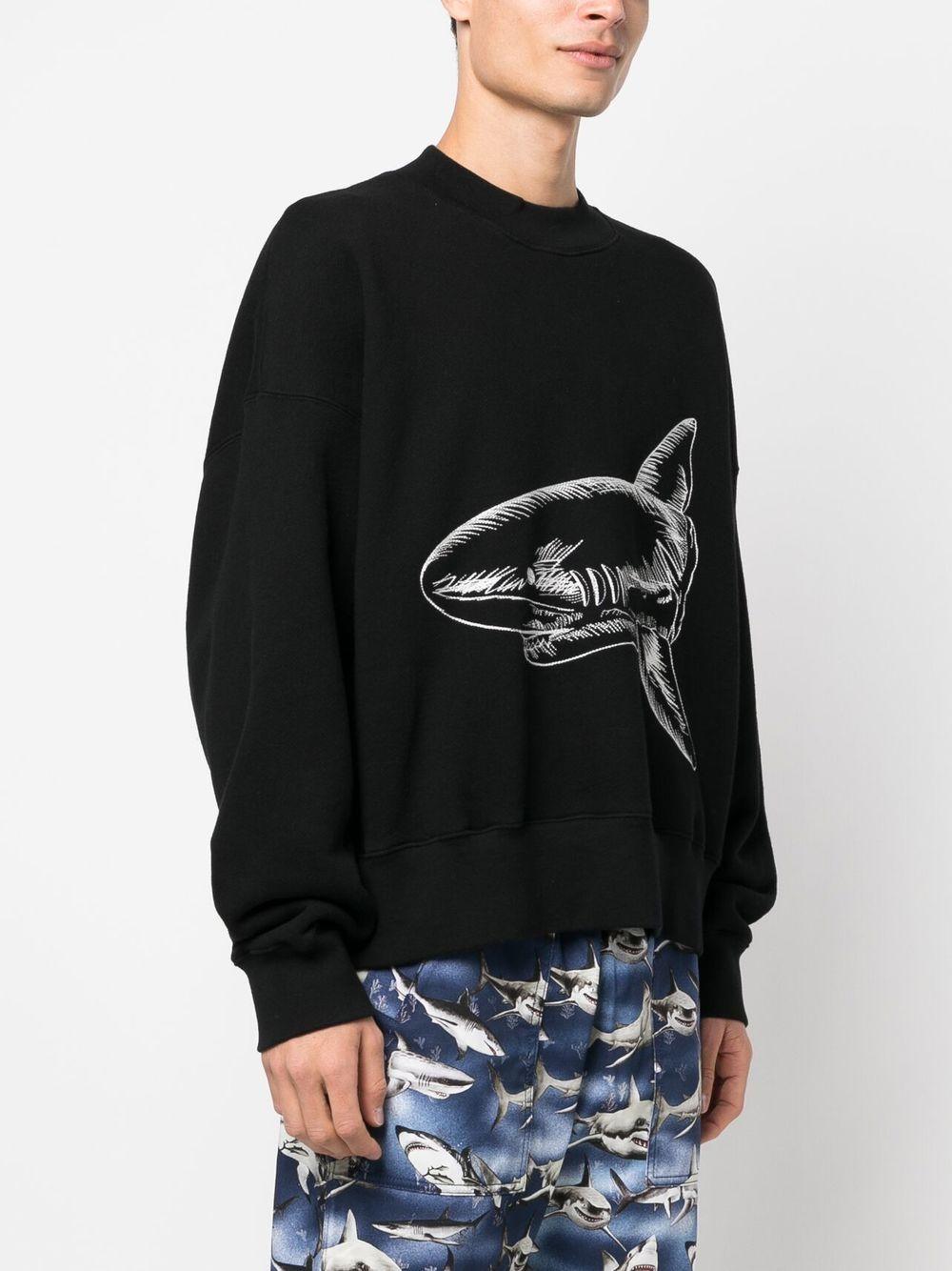 Split Shark crew-neck sweatshirt Product Image
