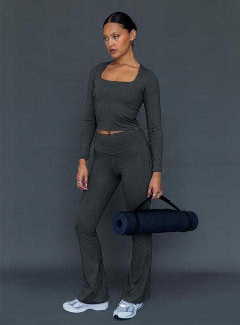 Integrity Activewear Yoga Pants Grey Product Image