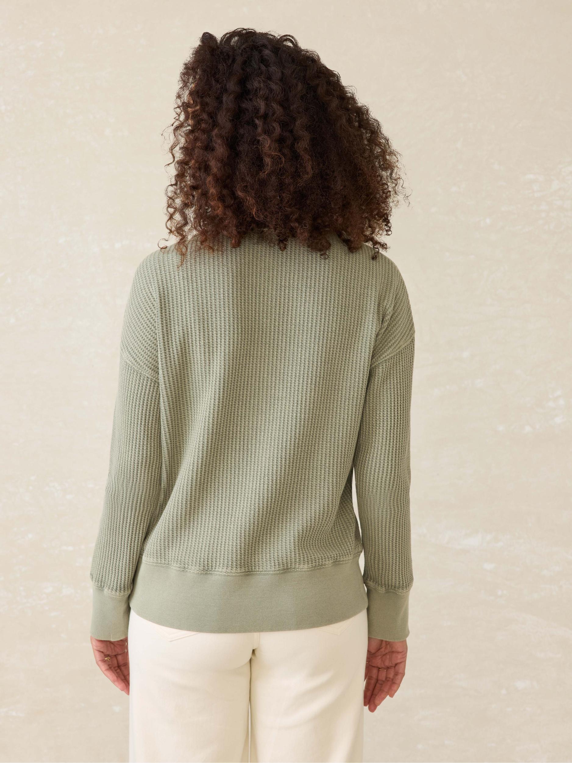Après Waffle Henley - Coastal Sage Female Product Image