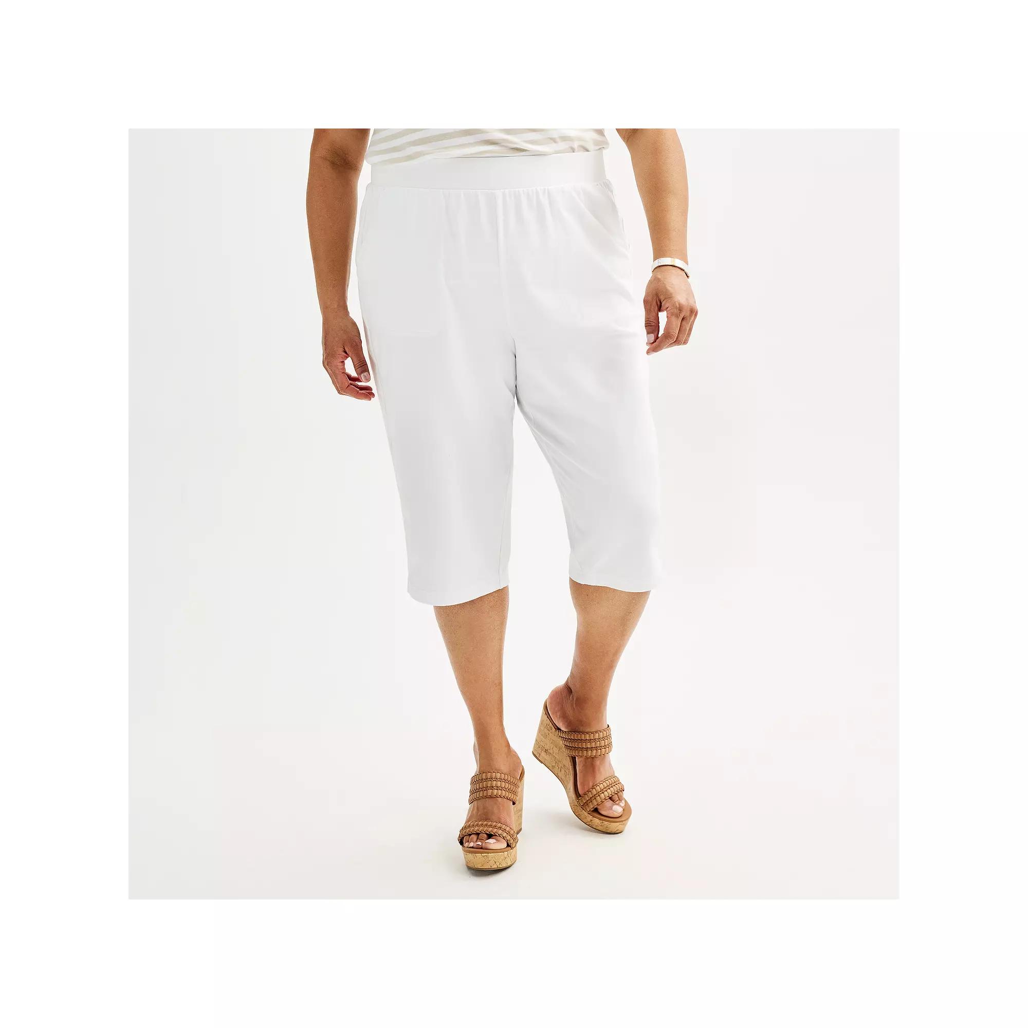 Plus Size Croft & Barrow Easy Pull-On Knit Skimmer, Womens Product Image