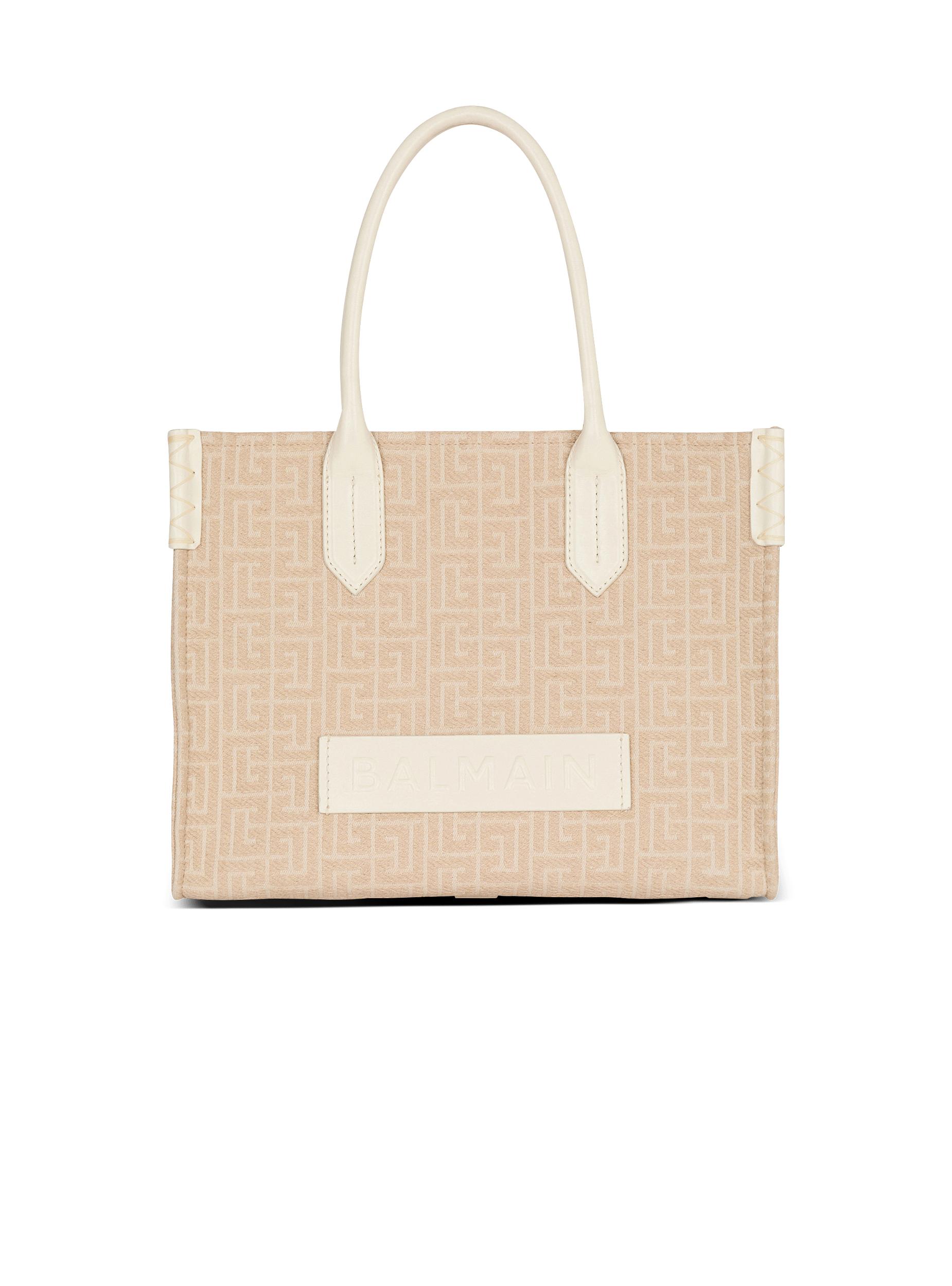 B-Army 36 monogrammed canvas jacquard and leather tote bag Product Image