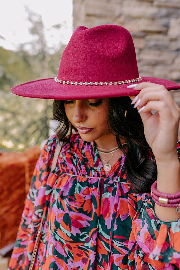 Superstar Style Felt Fedora in Wine Product Image