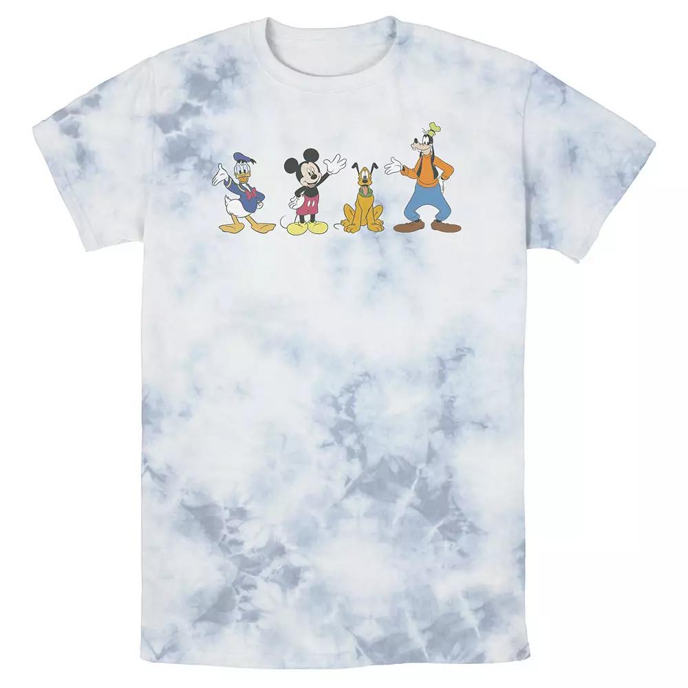 Disney's Mickey Mouse & Friends Men's Line Up Waving Hello Wash Tee,  Product Image