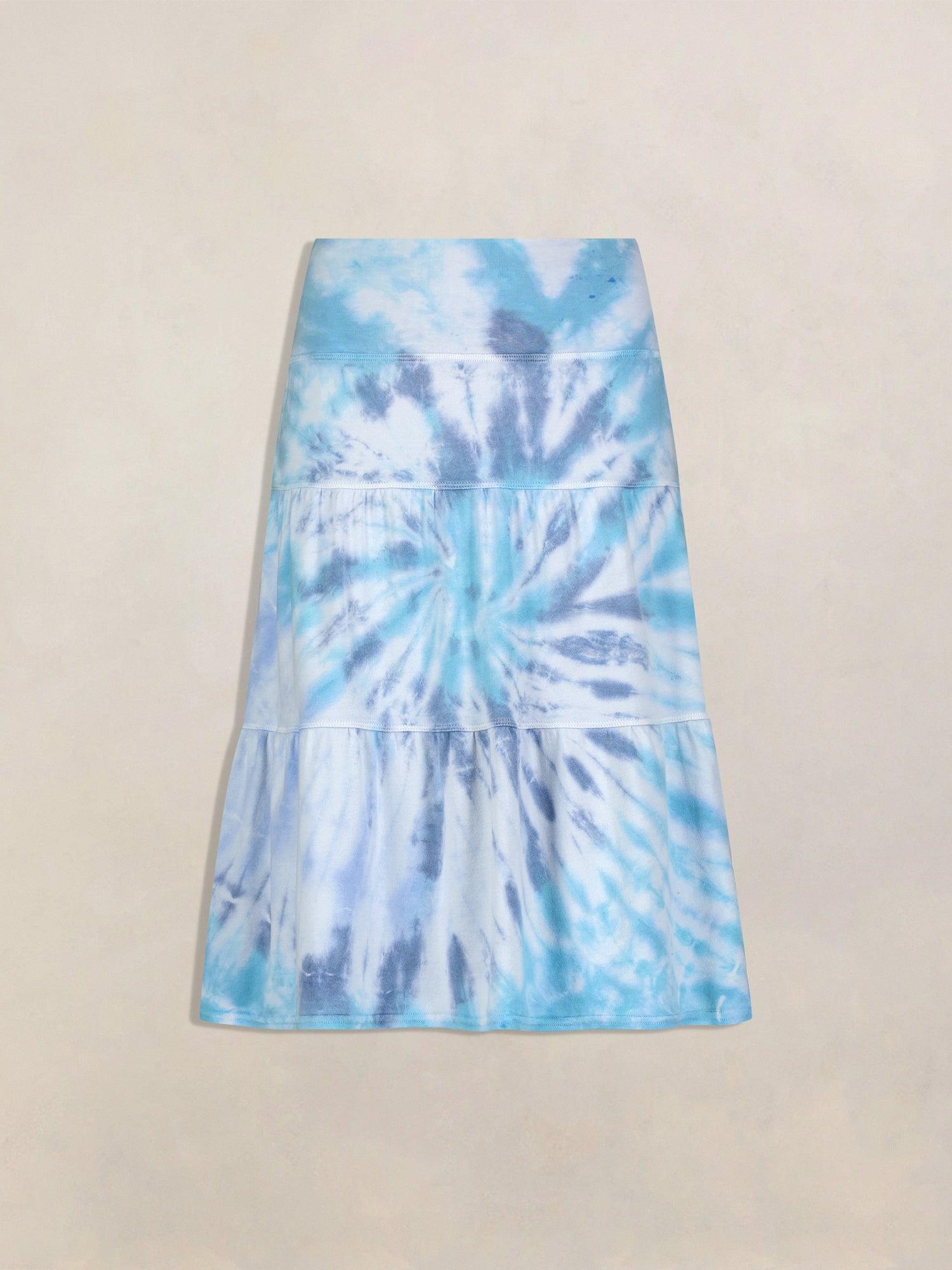 Hard Tail Tiered Knee Length Skirt T-229 Product Image