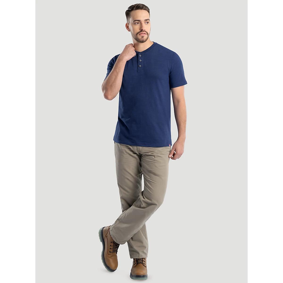 Men's Slub Knit Henley in Estate Product Image