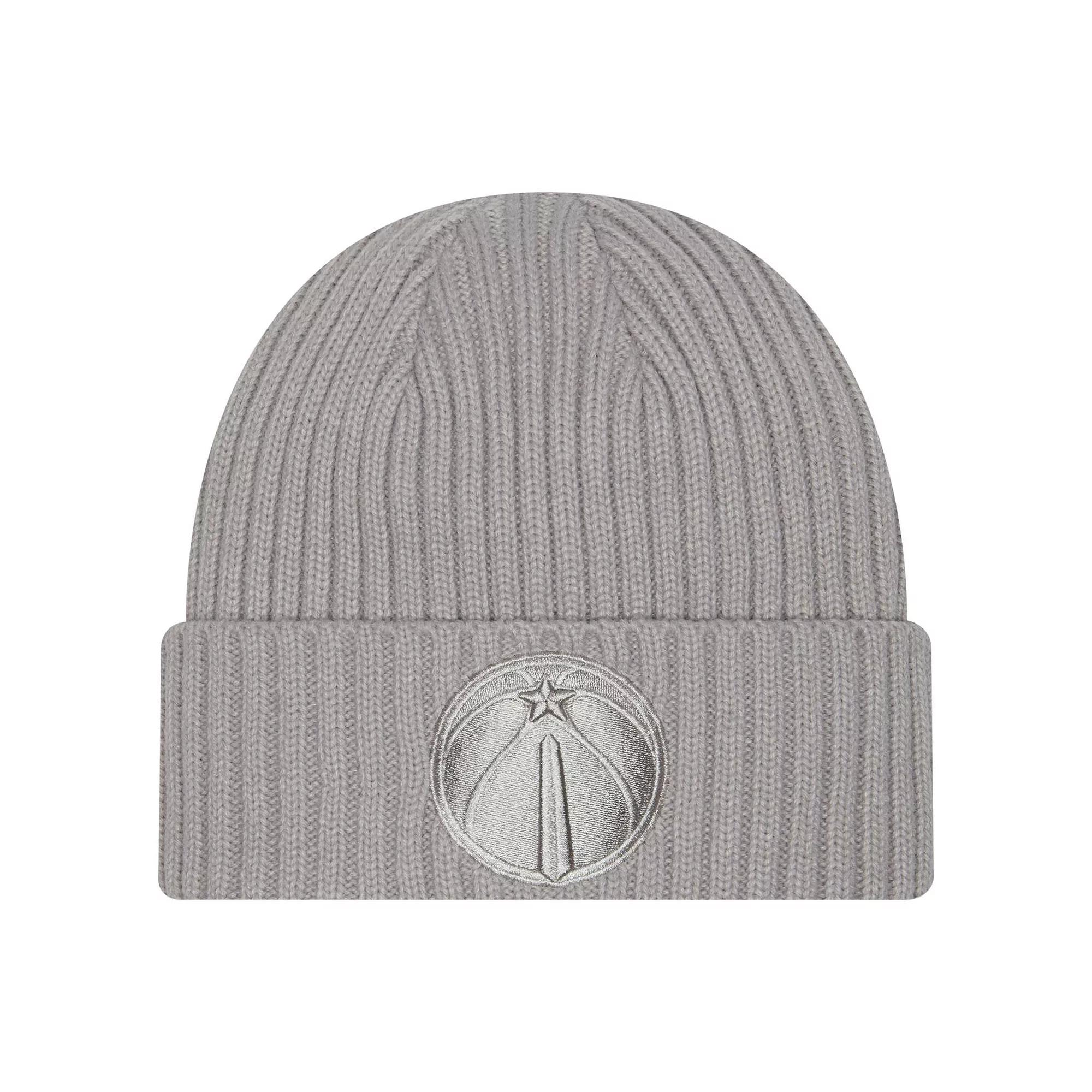 Men's New Era Gray Washington Wizards Color Pack Cuffed Knit Hat, Wiz Grey Product Image