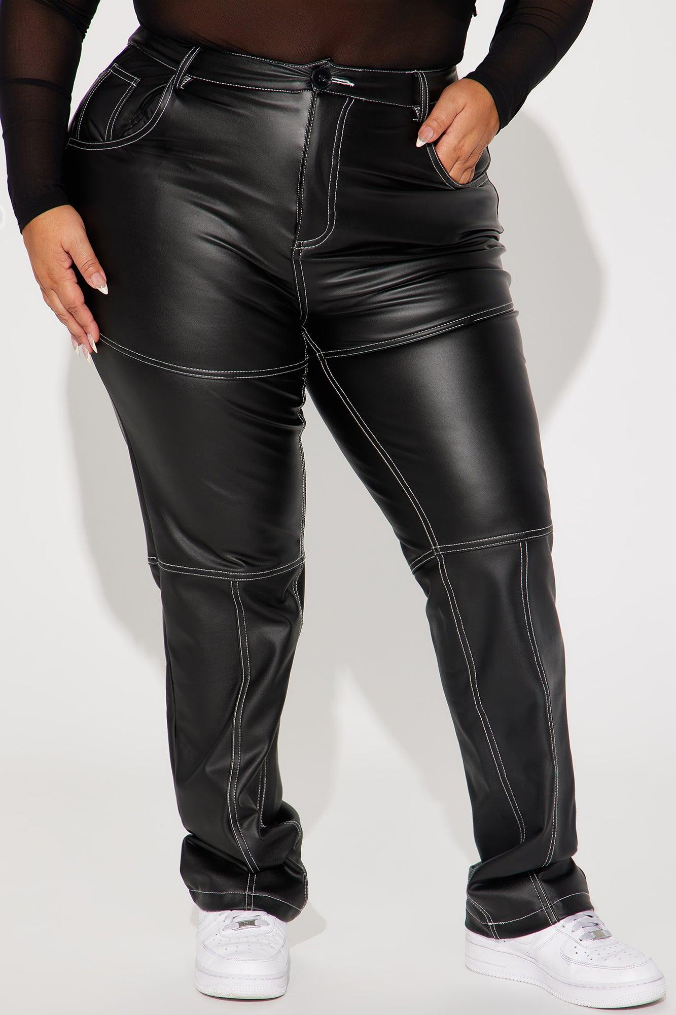 Andrea Faux Leather Pant - Black Product Image