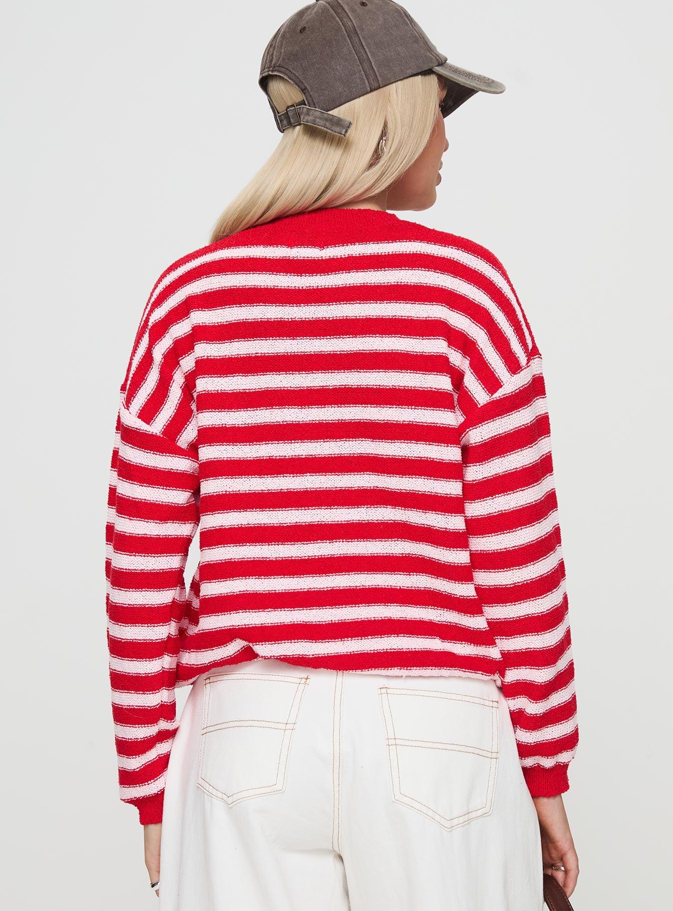 Freeze Knit Sweater Red Product Image