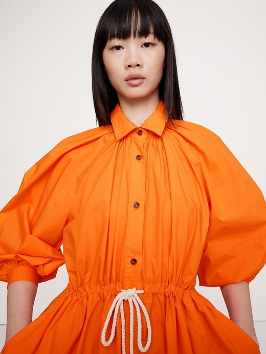 Cotton Poplin Midi Shirtdress Product Image