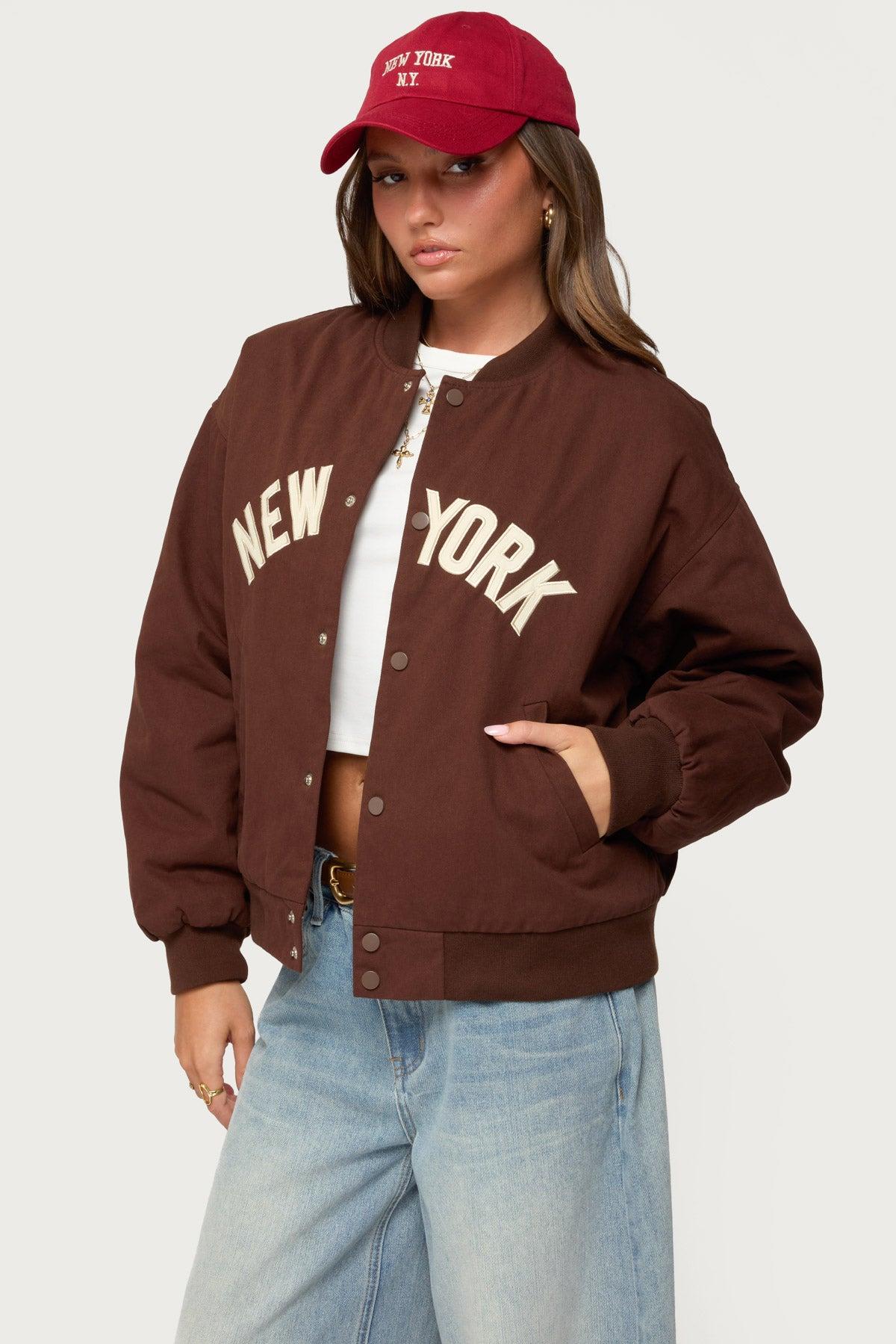 Big Apple Oversized Bomber Jacket Product Image
